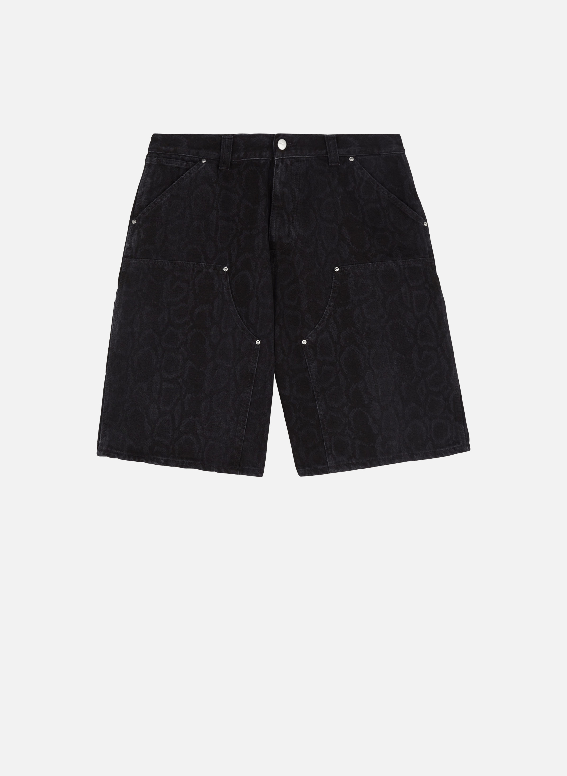 Short og double knee short  Snake camo, black