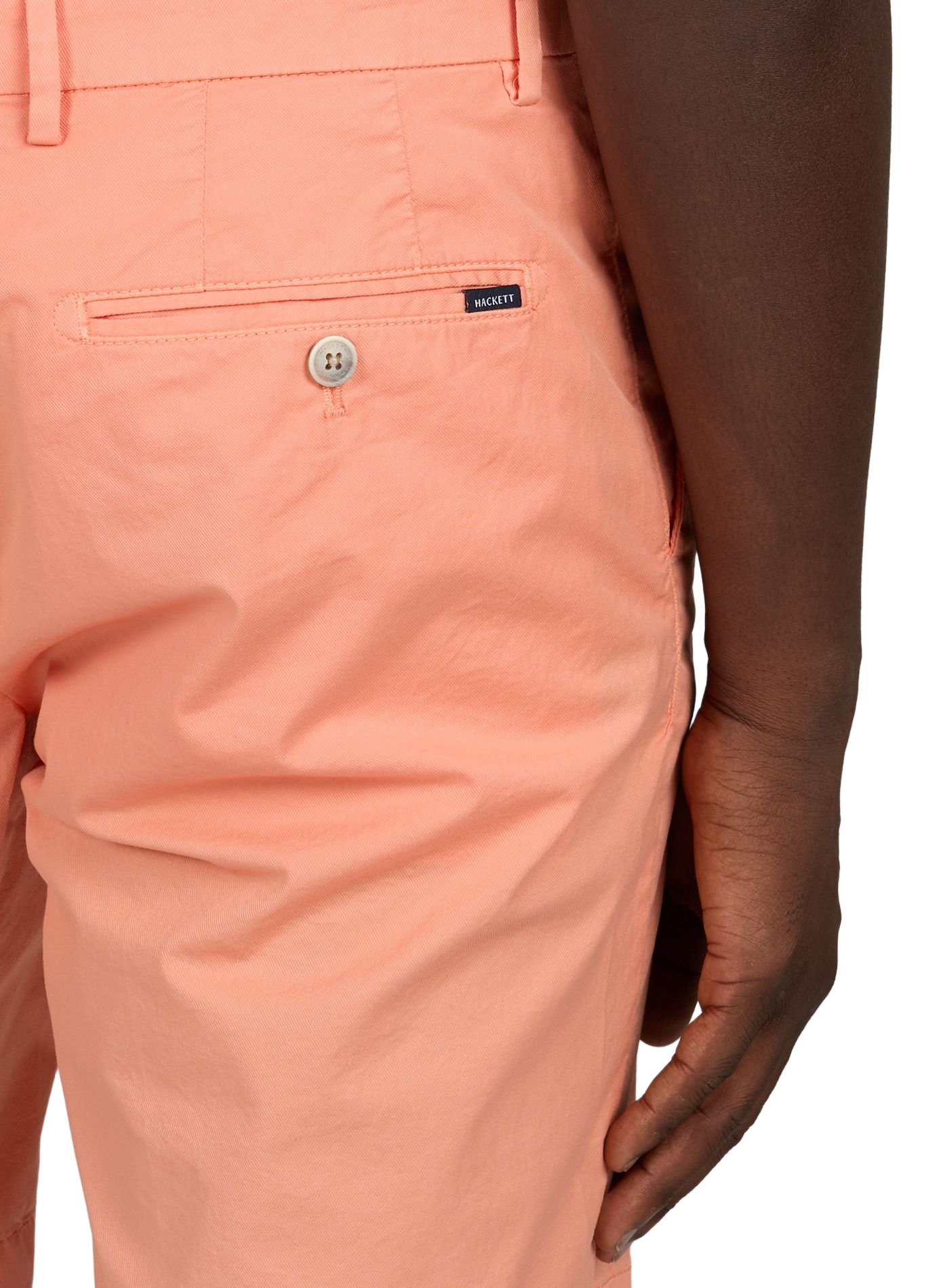 Cotton-blend chino-style shorts HACKETT Orange