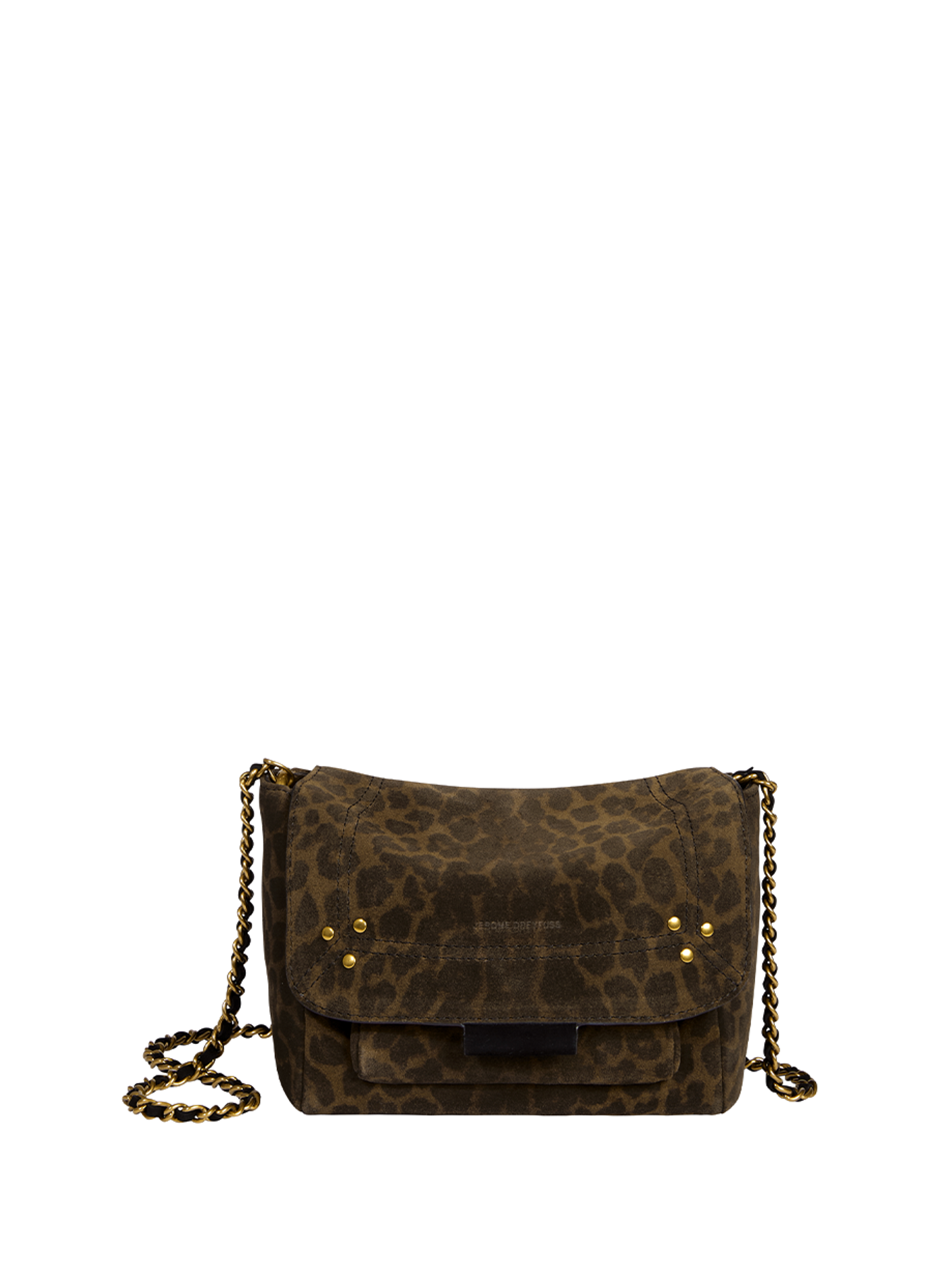 Schultertasche Lulu S aus Leder JÉRÔME DREYFUSS Khaki