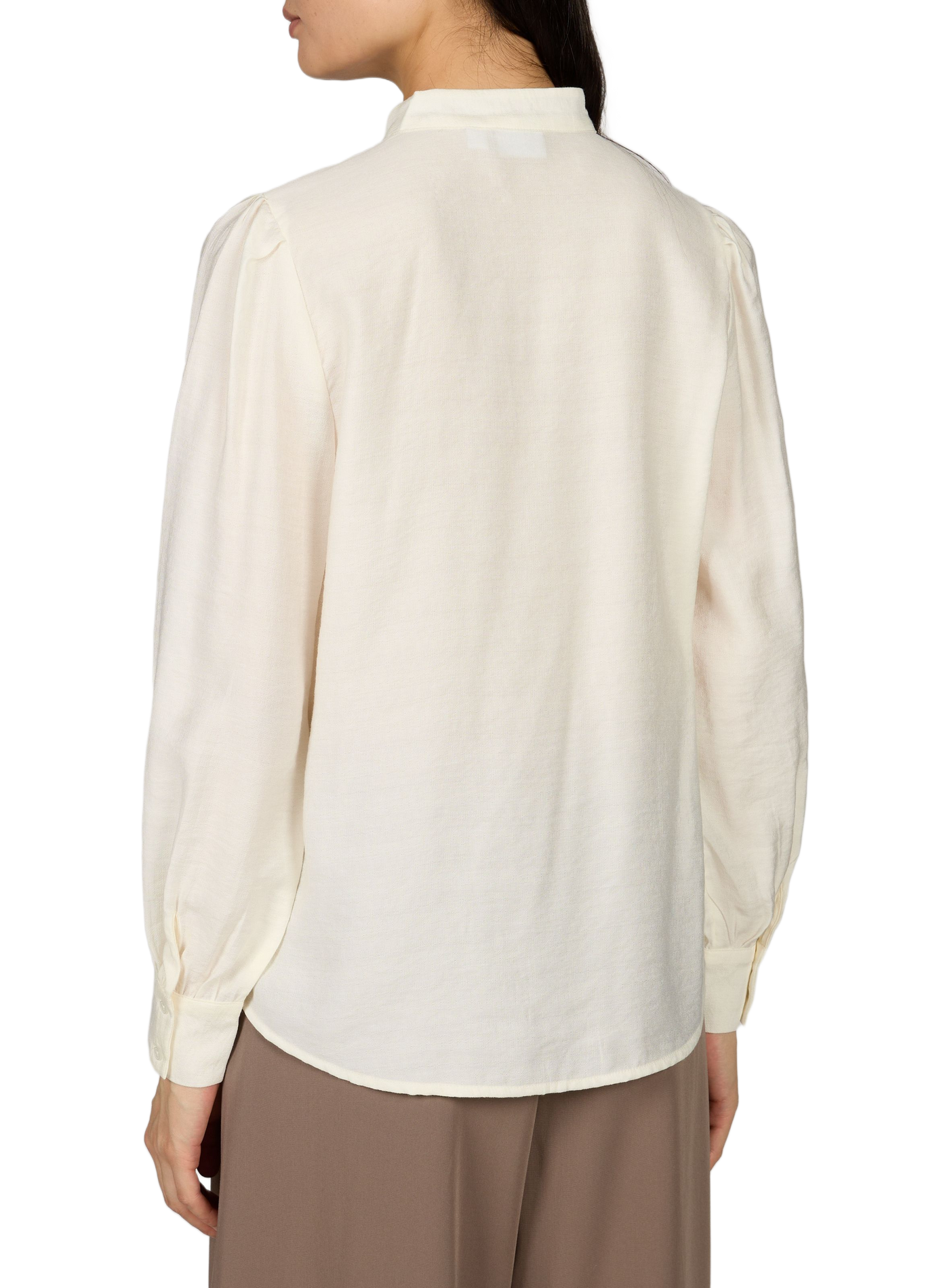 Round neck blouse VILA White