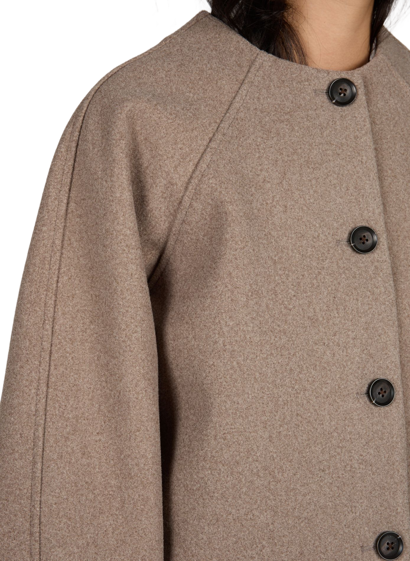 Oversized buttoned Vially jacket VILA Beige