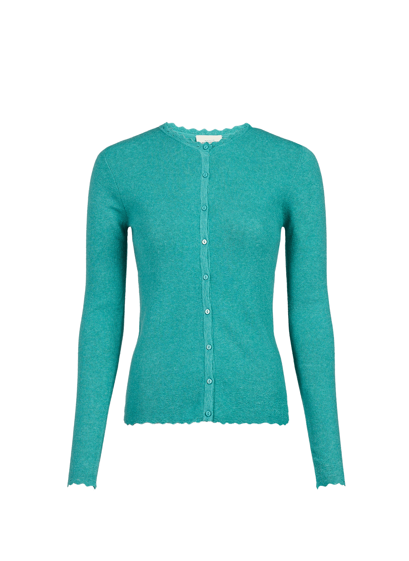 Maud straight round neck buttoned cardigan PETITE MENDIGOTE Blue