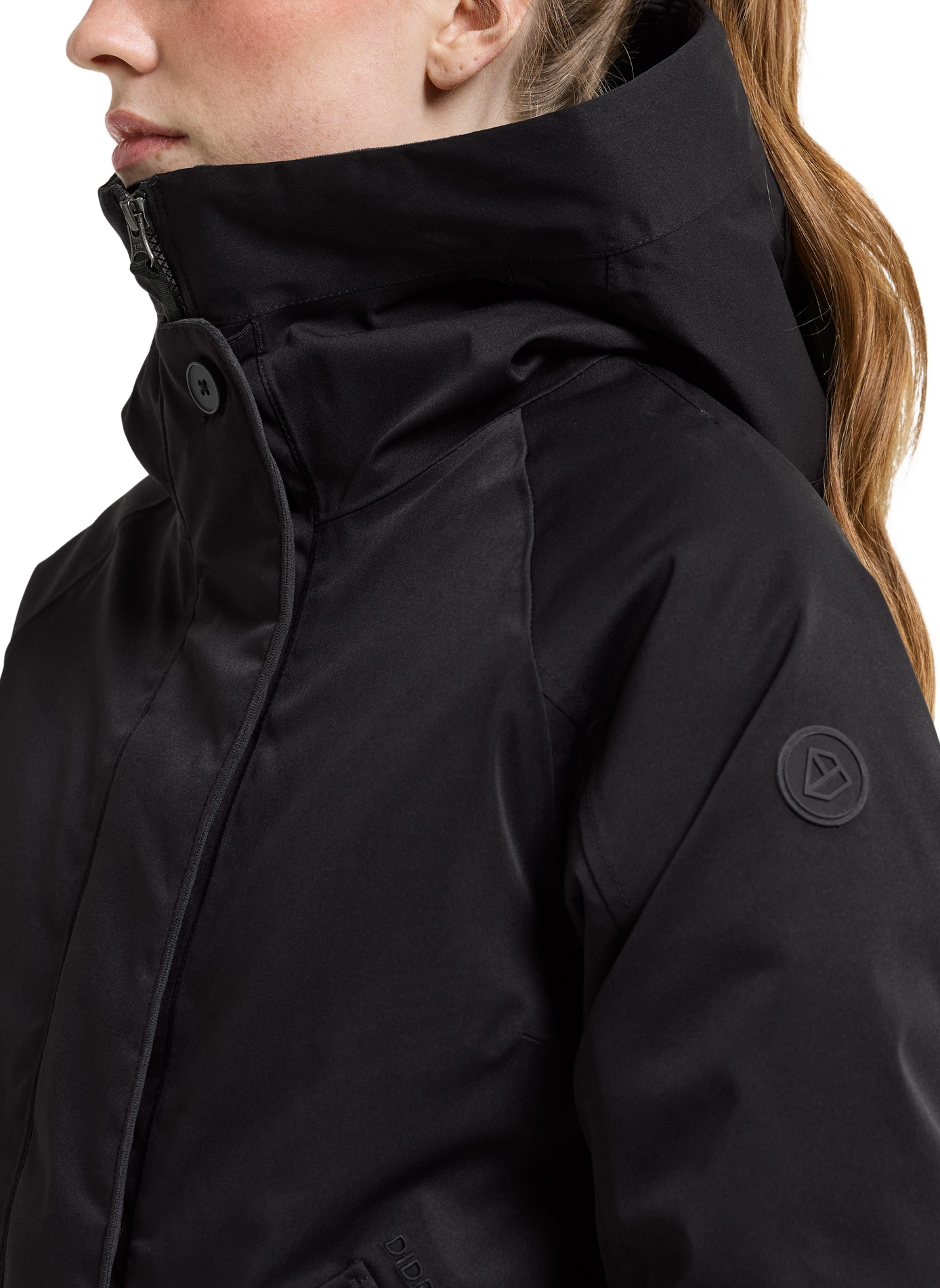 LUNA mid-length hooded parka DIDRIKSONS Black