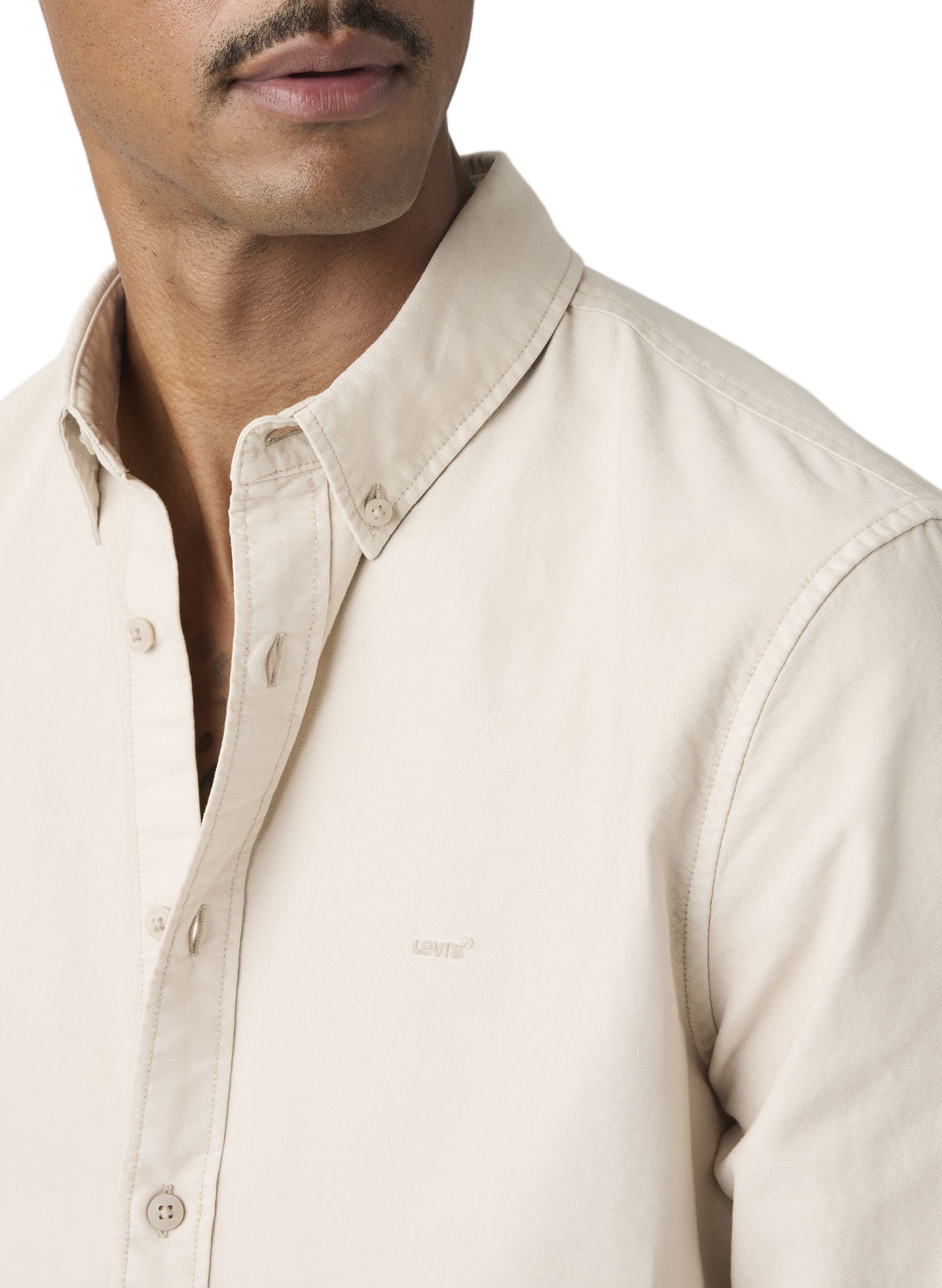 Straight shirt with American collar in cotton | Beige LEVI'S Men