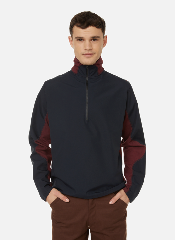 Windproof bi-material sweatshirt GR10K