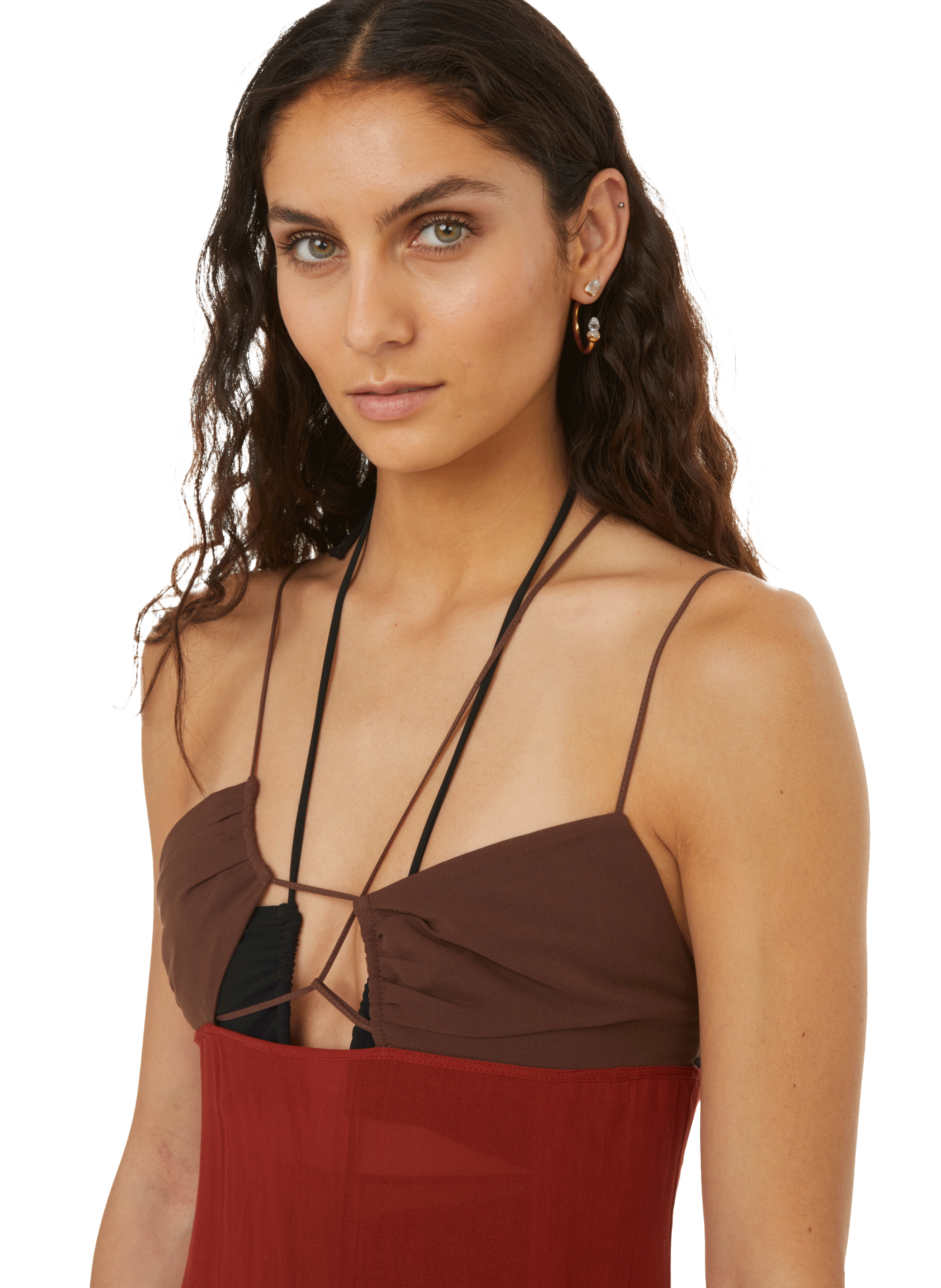 Flowing maxi dress NENSI DOJAKA Brown