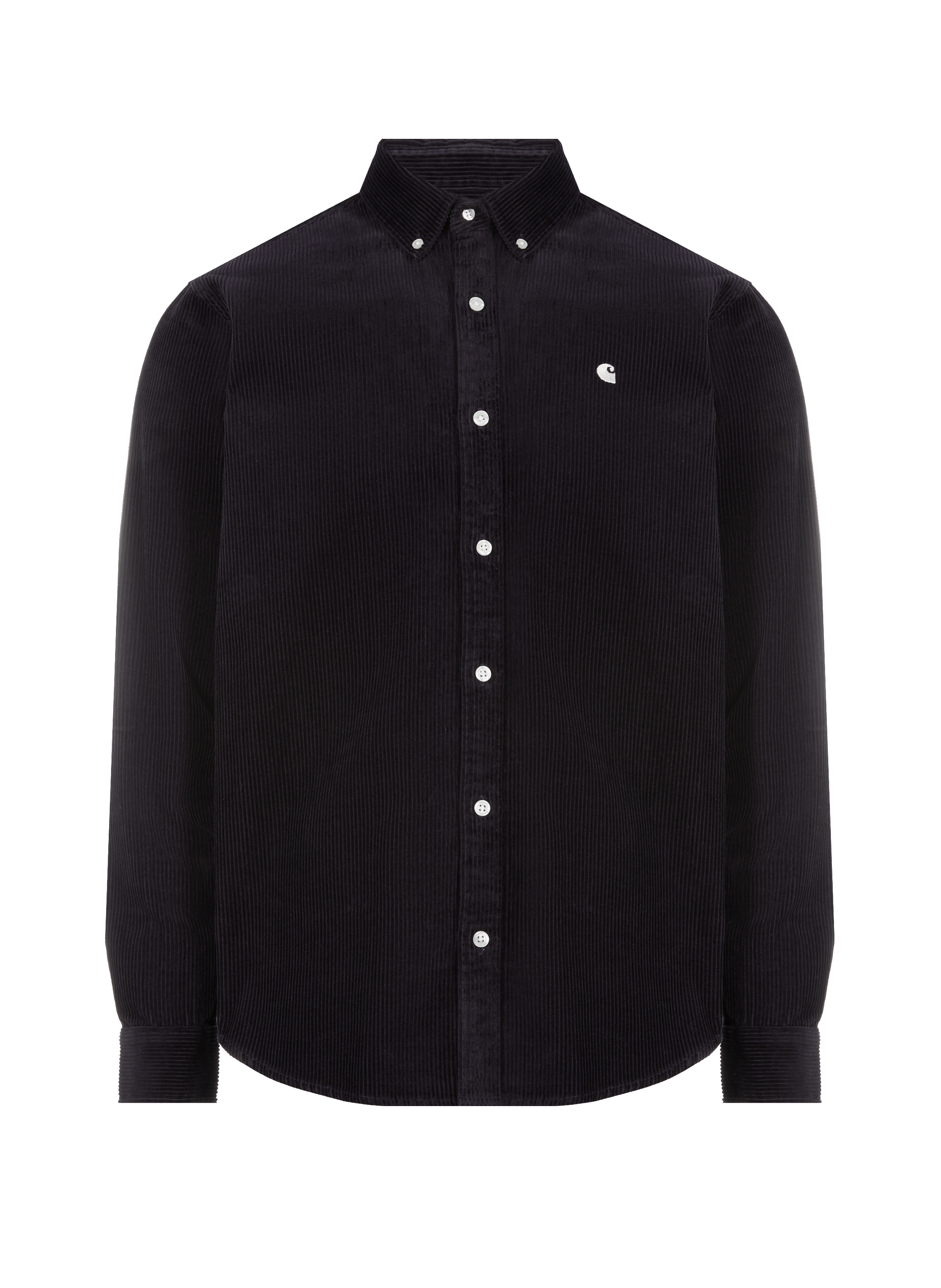 Chemise droite en velours côtelé