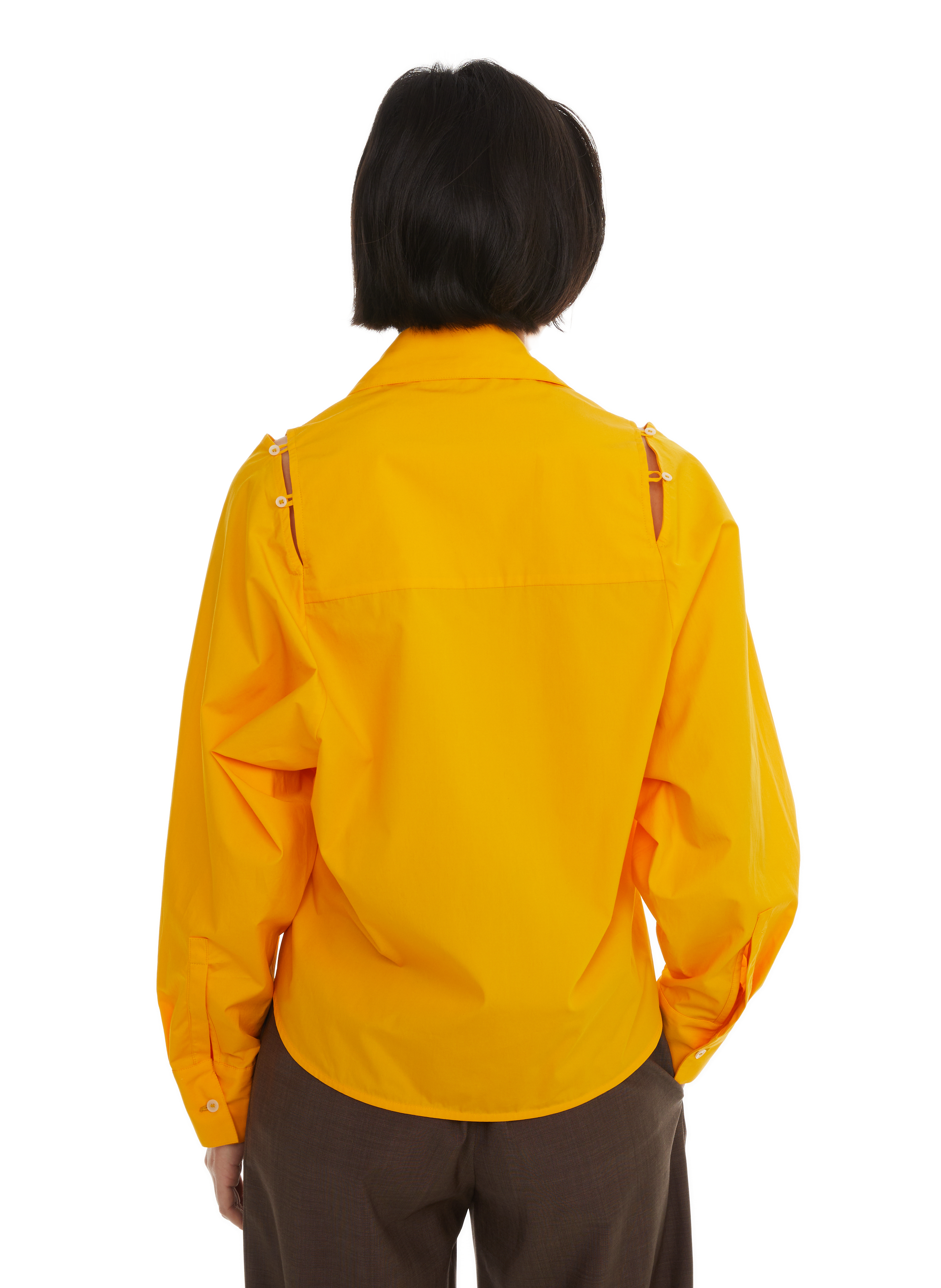 Long-sleeve cotton Shirt  EUDON CHOI Orange