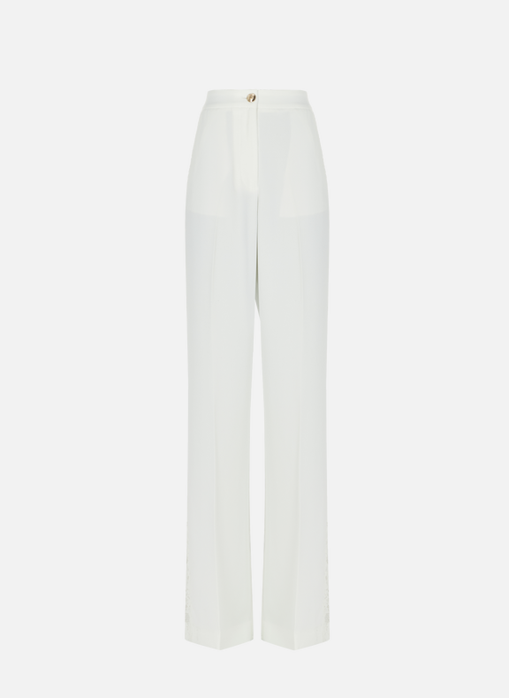 GUESS Pantalon large avec dentelle Blanc