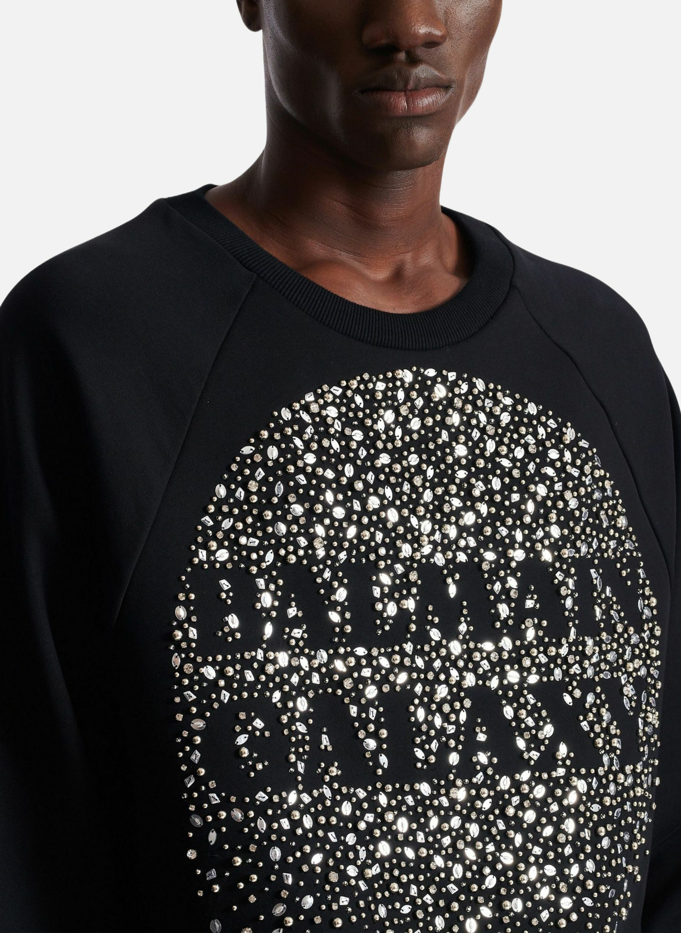 Sweatshirt brodé balmain galaxy BALMAIN Argent
