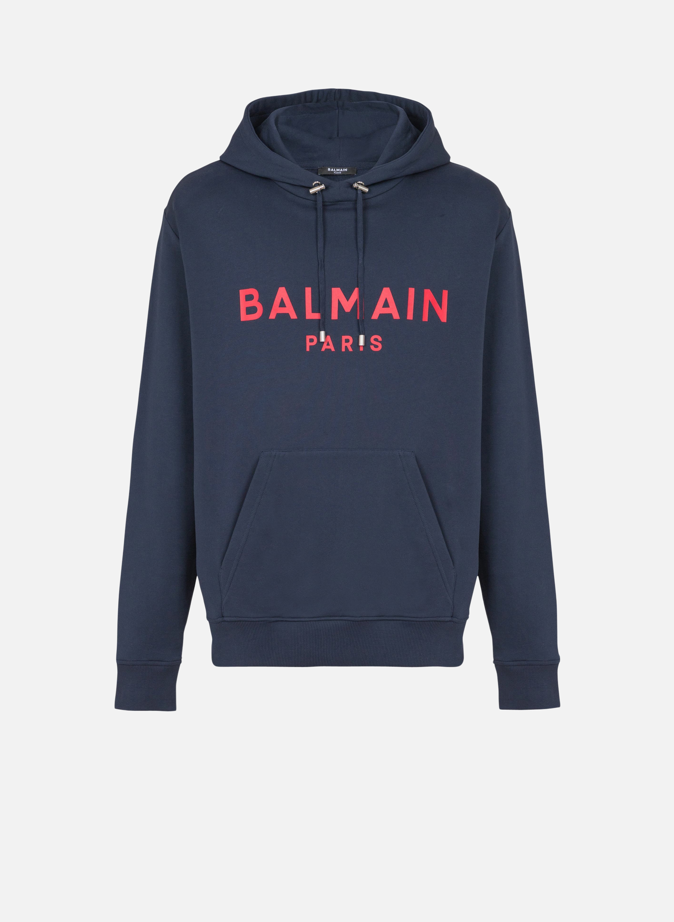 Hoodie imprimé balmain paris BALMAIN Bleu