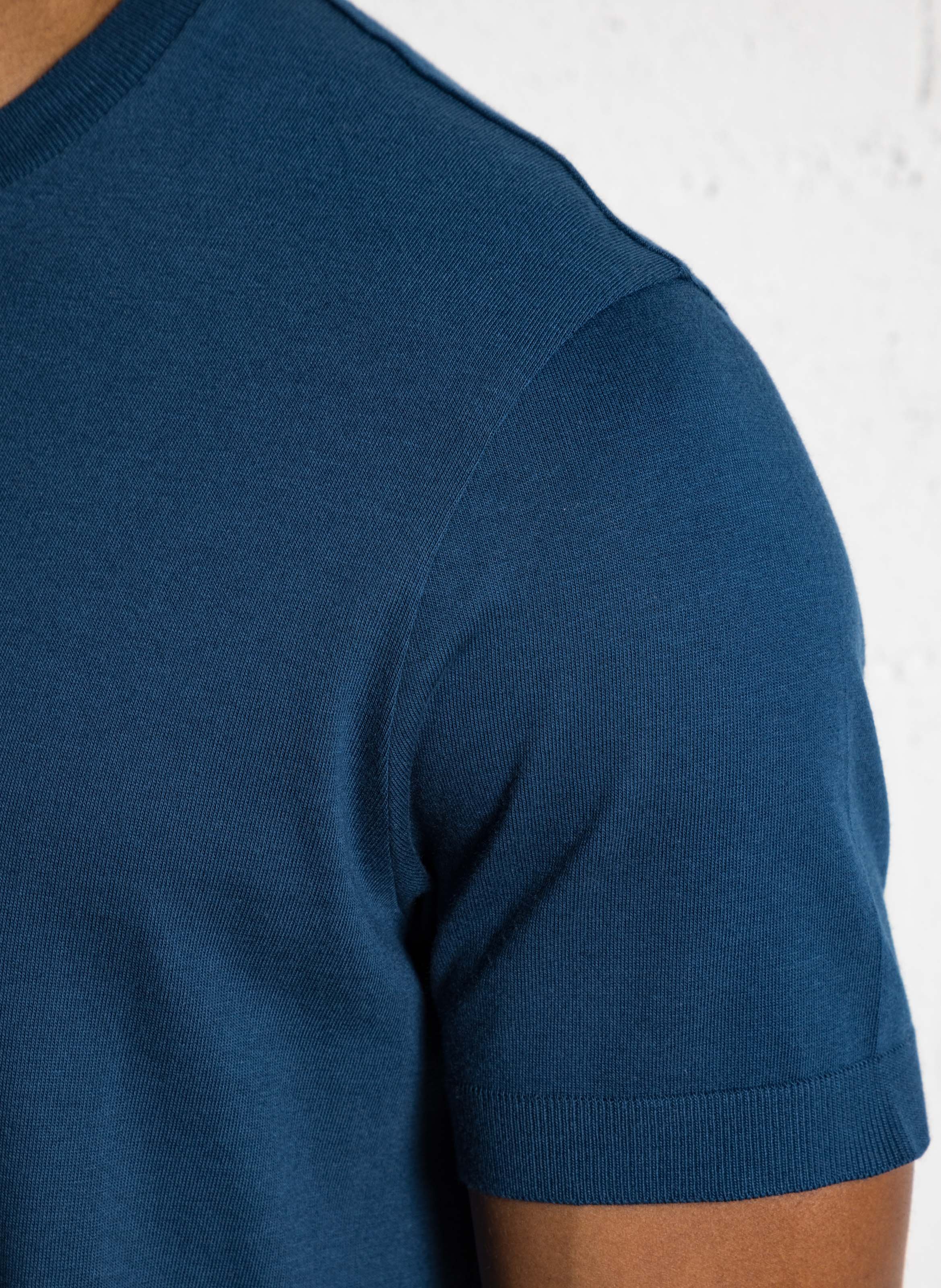 Tee-shirt droit col rond en maille IKKS Bleu