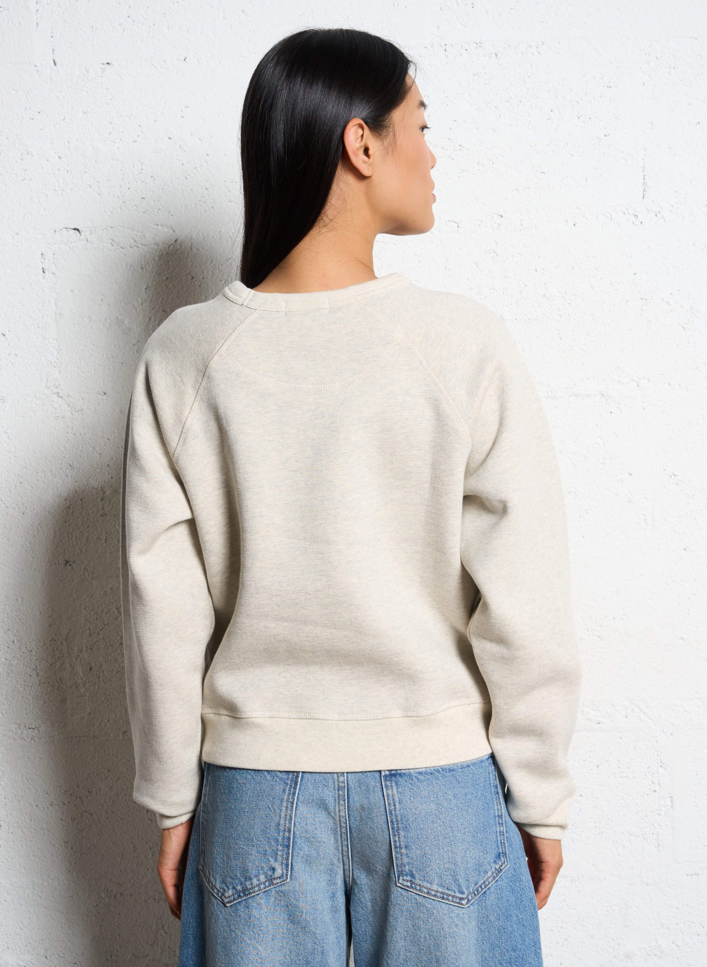 Sweat droit en coton bio artemis SOEUR Gris