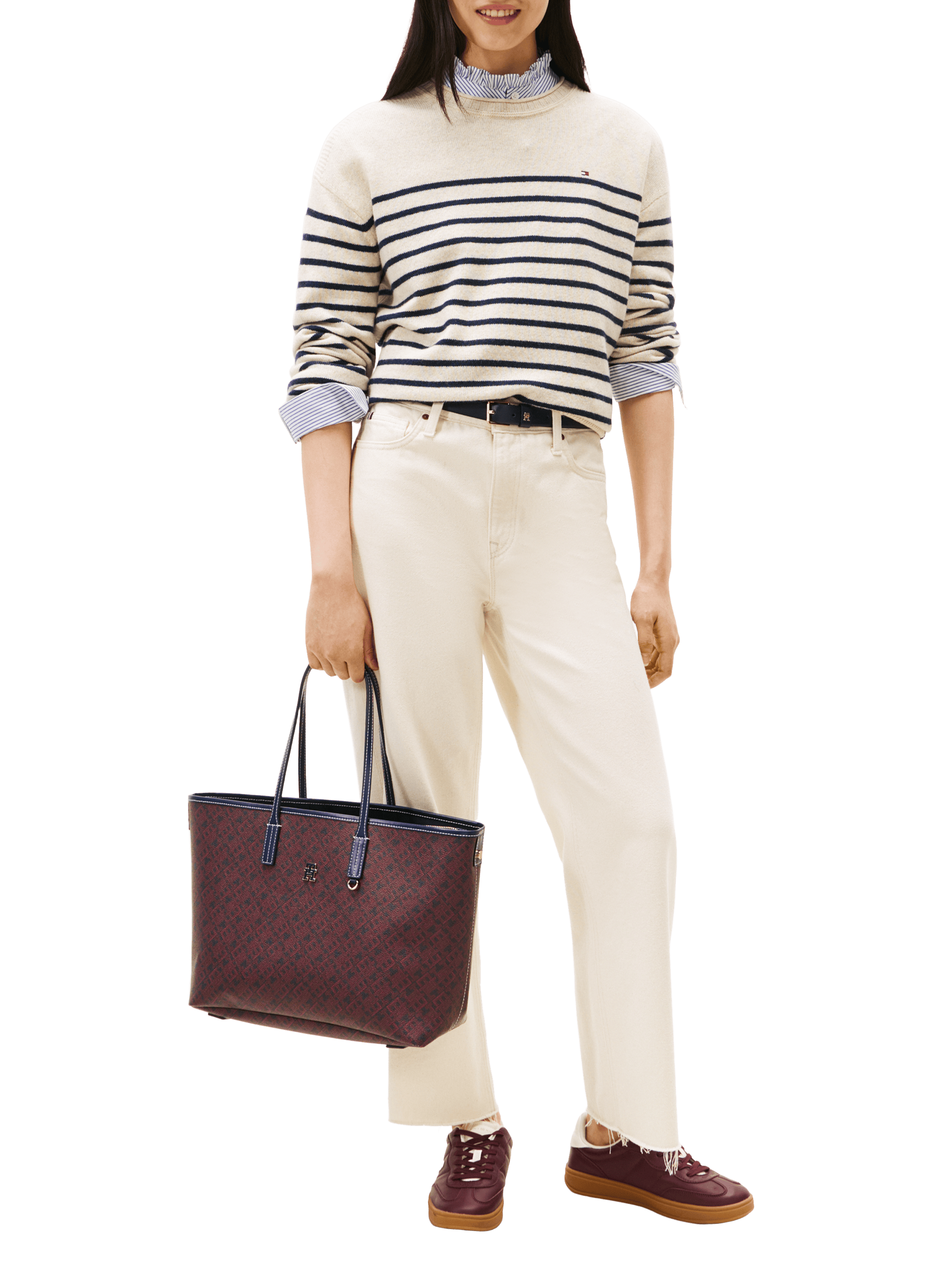 Monogram tote bag TOMMY HILFIGER Blue