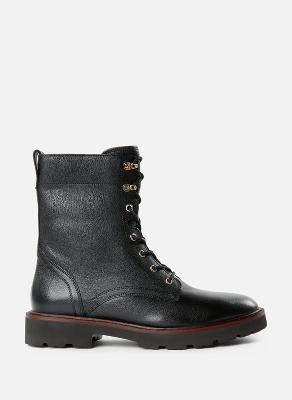Norize leather ankle boots in goat leather Black by GEOX GEOX Norize leather ankle boots in goat leather Black
