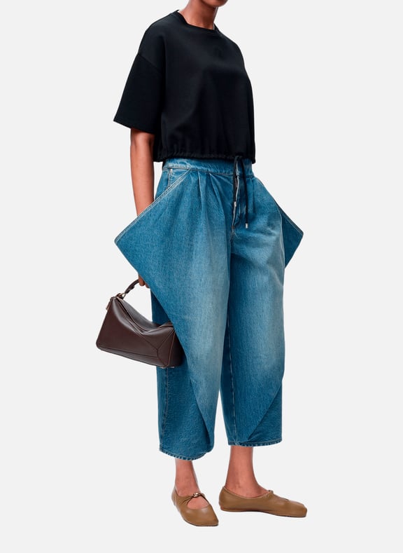 Short balloon cotton T-shirt Black by LOEWE LOEWE Short balloon cotton T-shirt Black