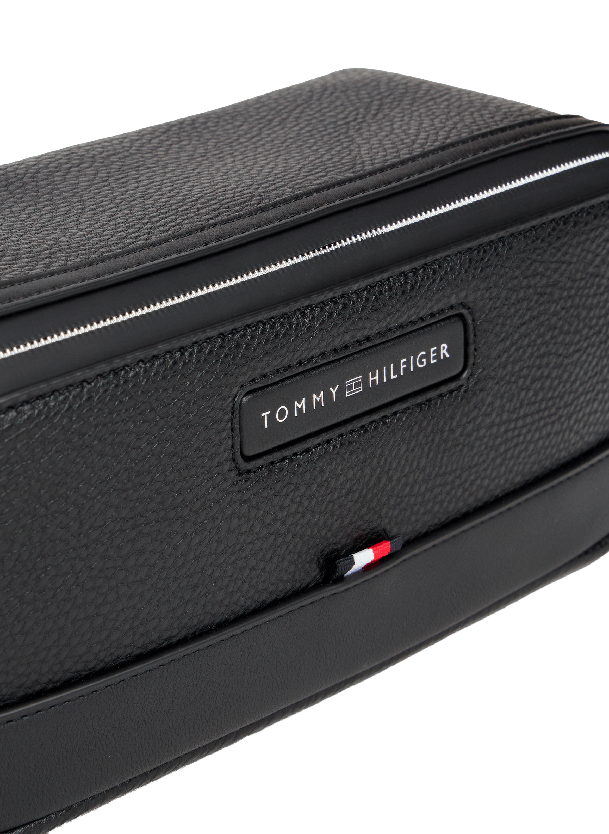 Faux leather toiletry bag TOMMY HILFIGER Black