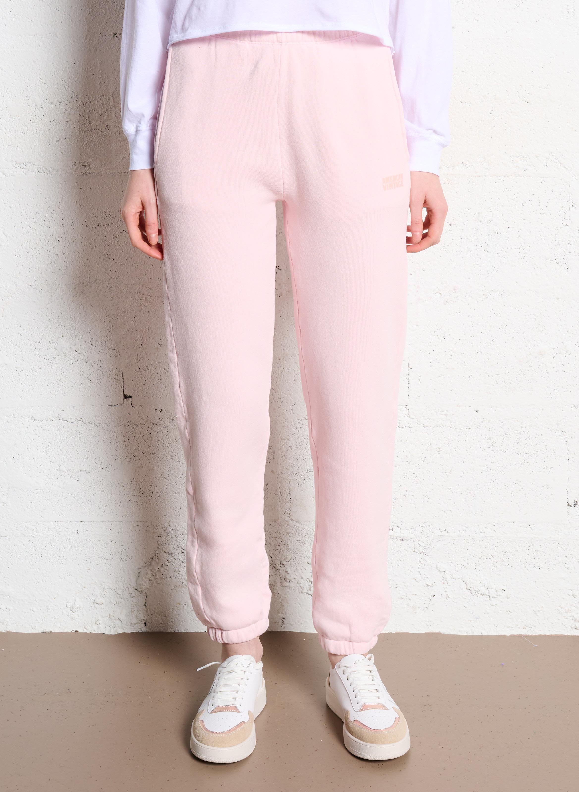 Jogging taille haute en coton mélangé izubird AMERICAN VINTAGE Rose