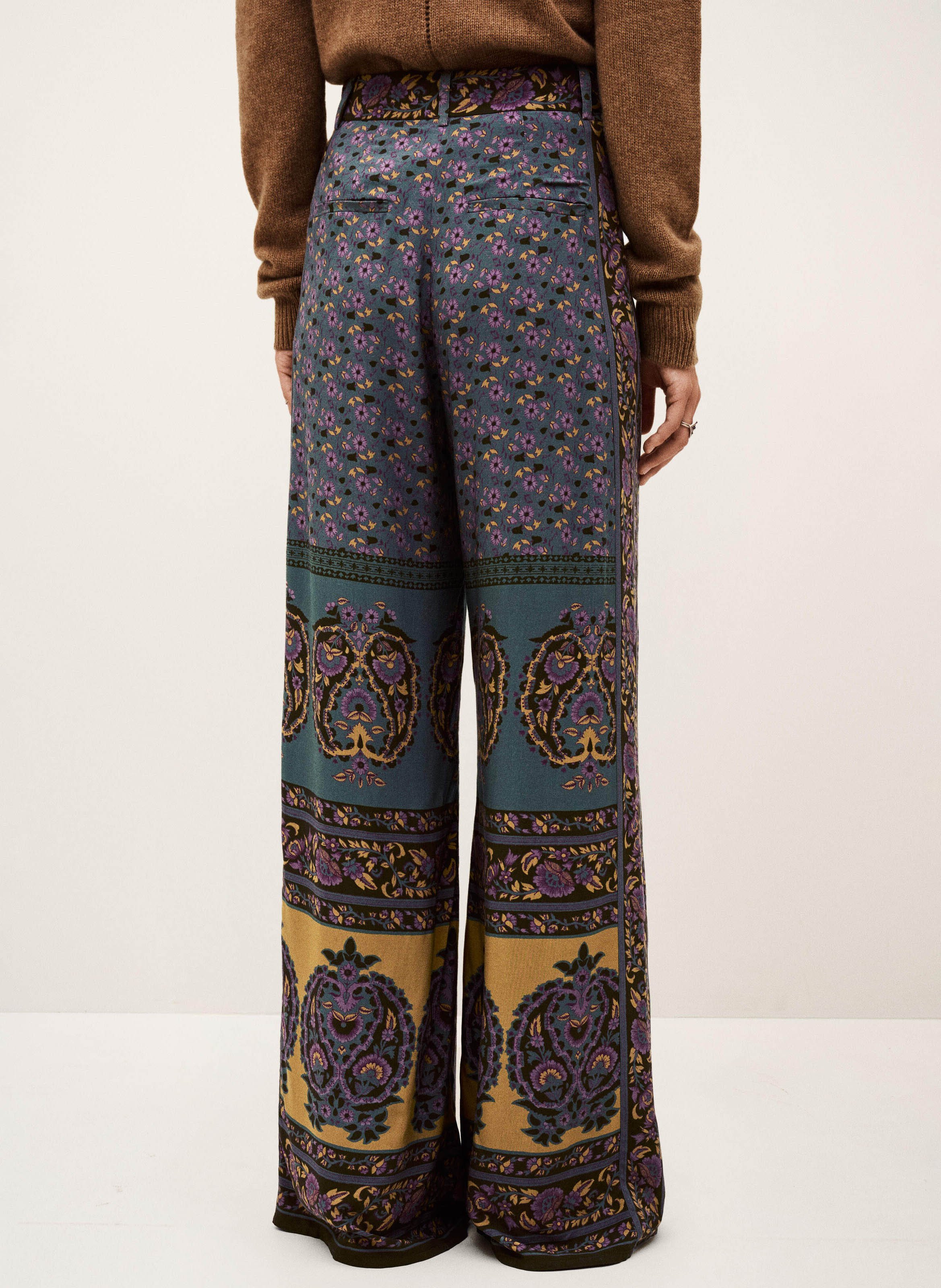 Pantalon large imprimé brany BA&SH Marron