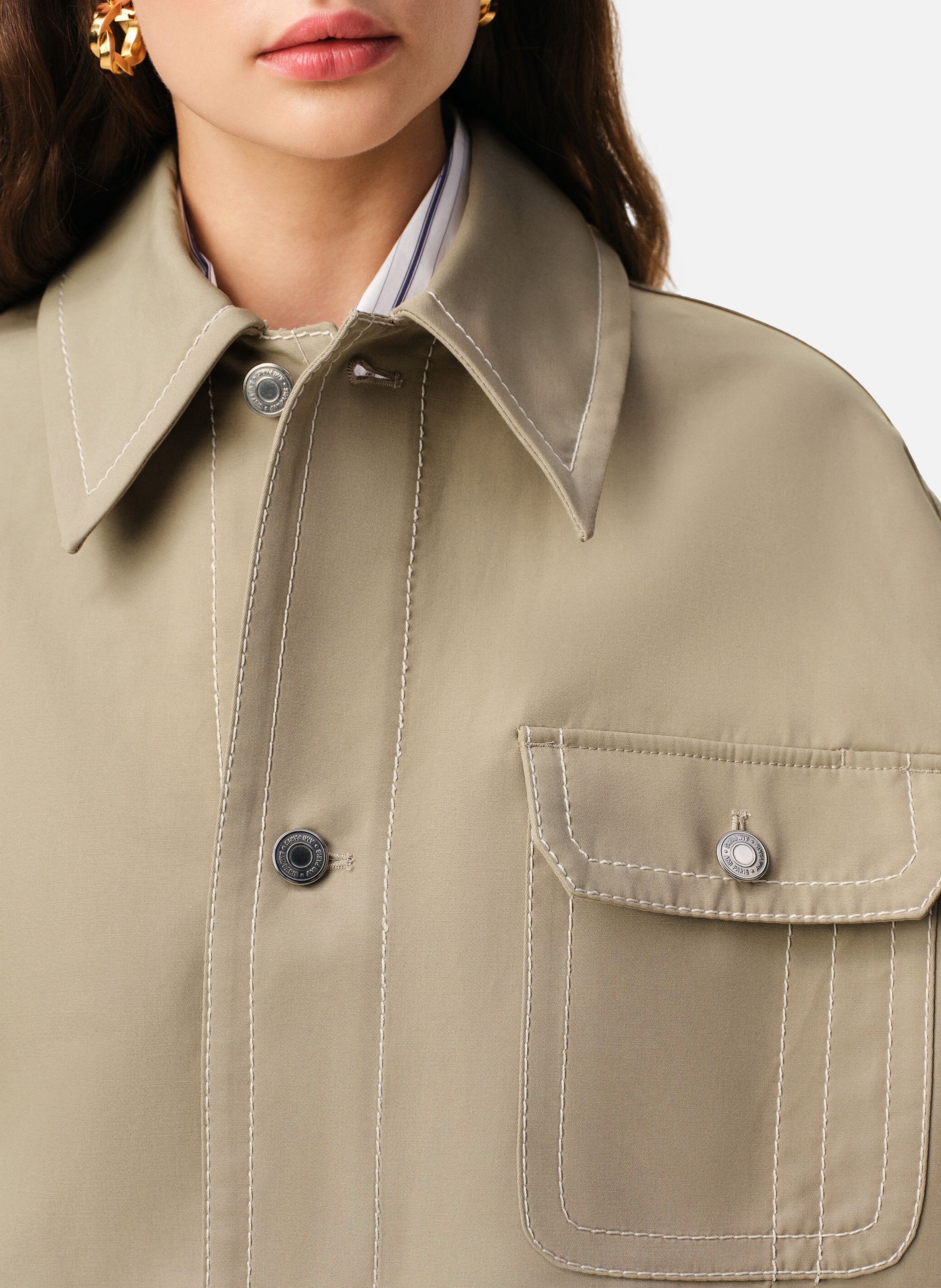 Veste worker unisexe en coton AMI PARIS Beige