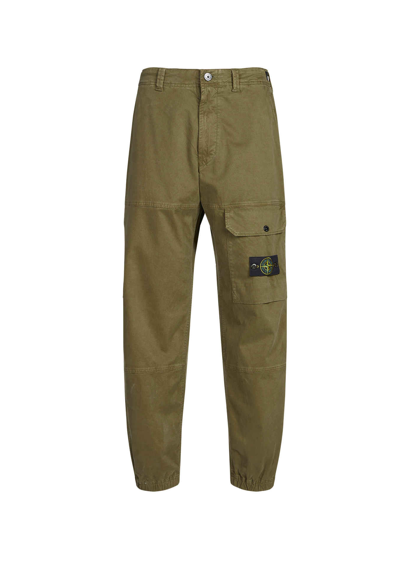 Cotton blend cargo pants STONE ISLAND Khaki