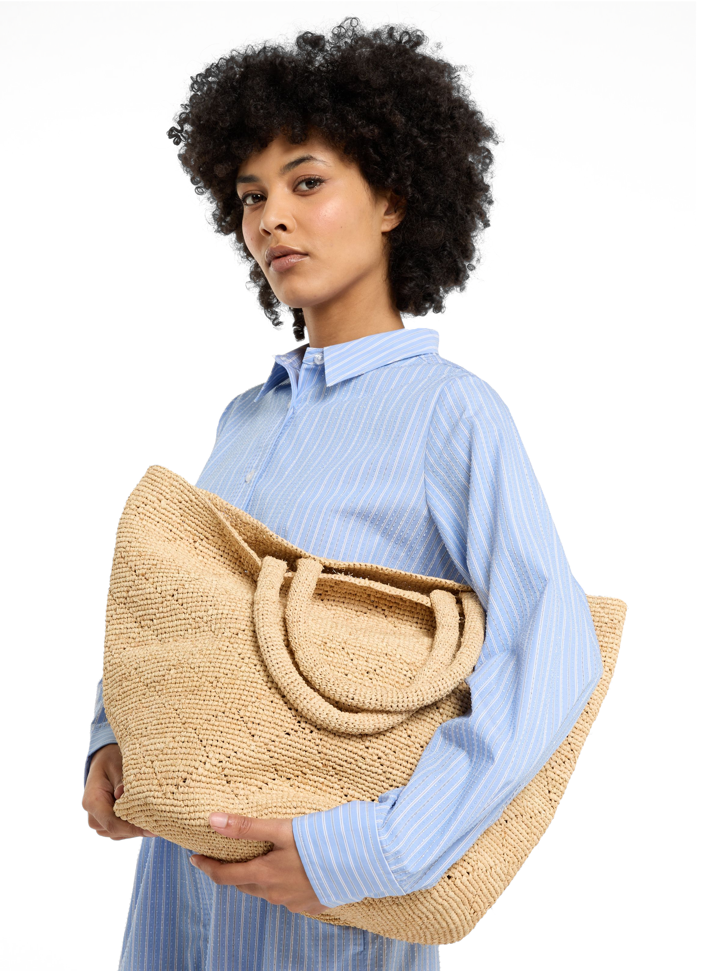 Sac à main panier Hamio en raphia SAISON 1865 Beige