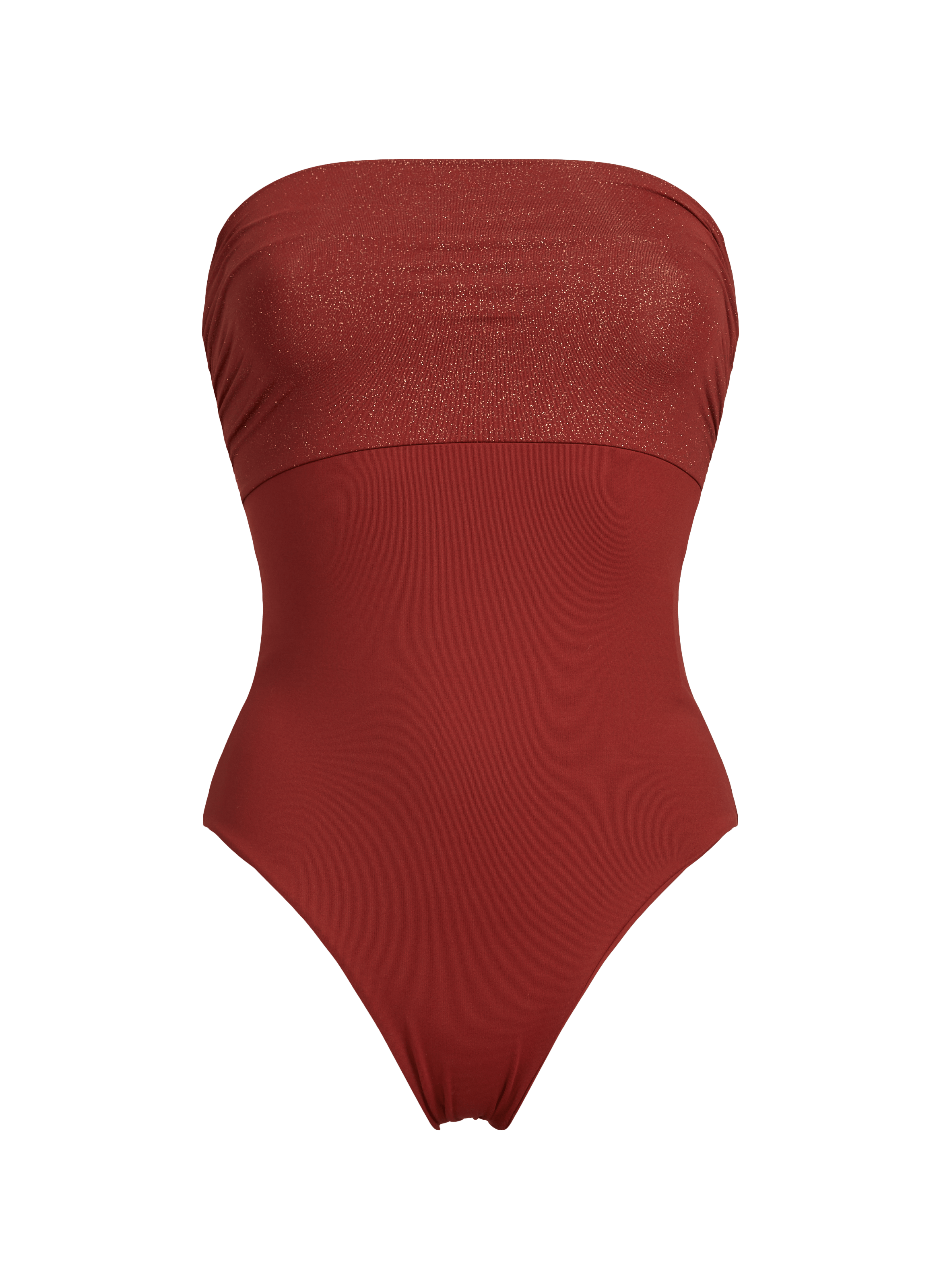 Maillot de bain une pièce pailleté CALARENA Rouge