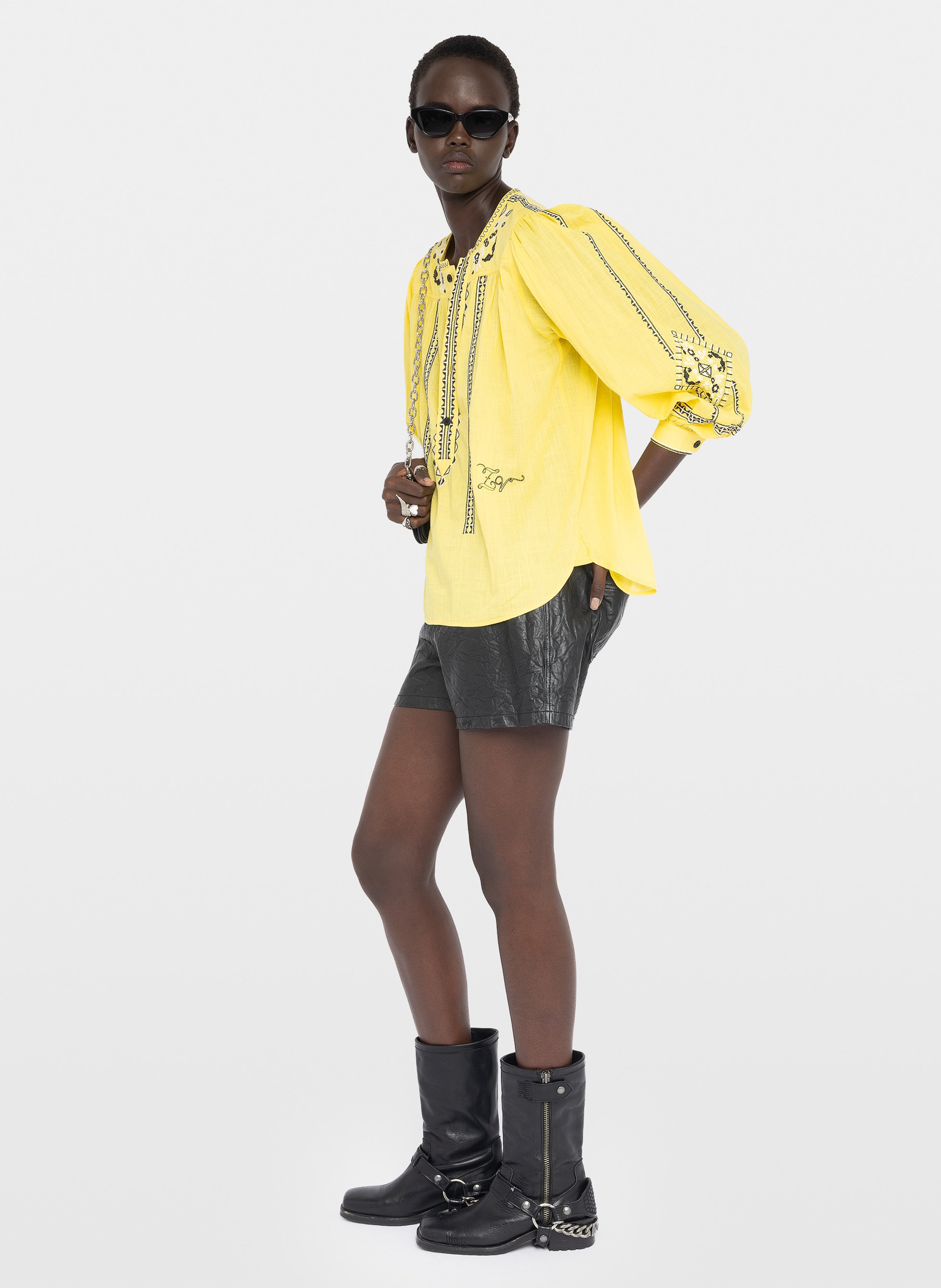 Blouse ample en coton tigy ZADIG&VOLTAIRE Jaune