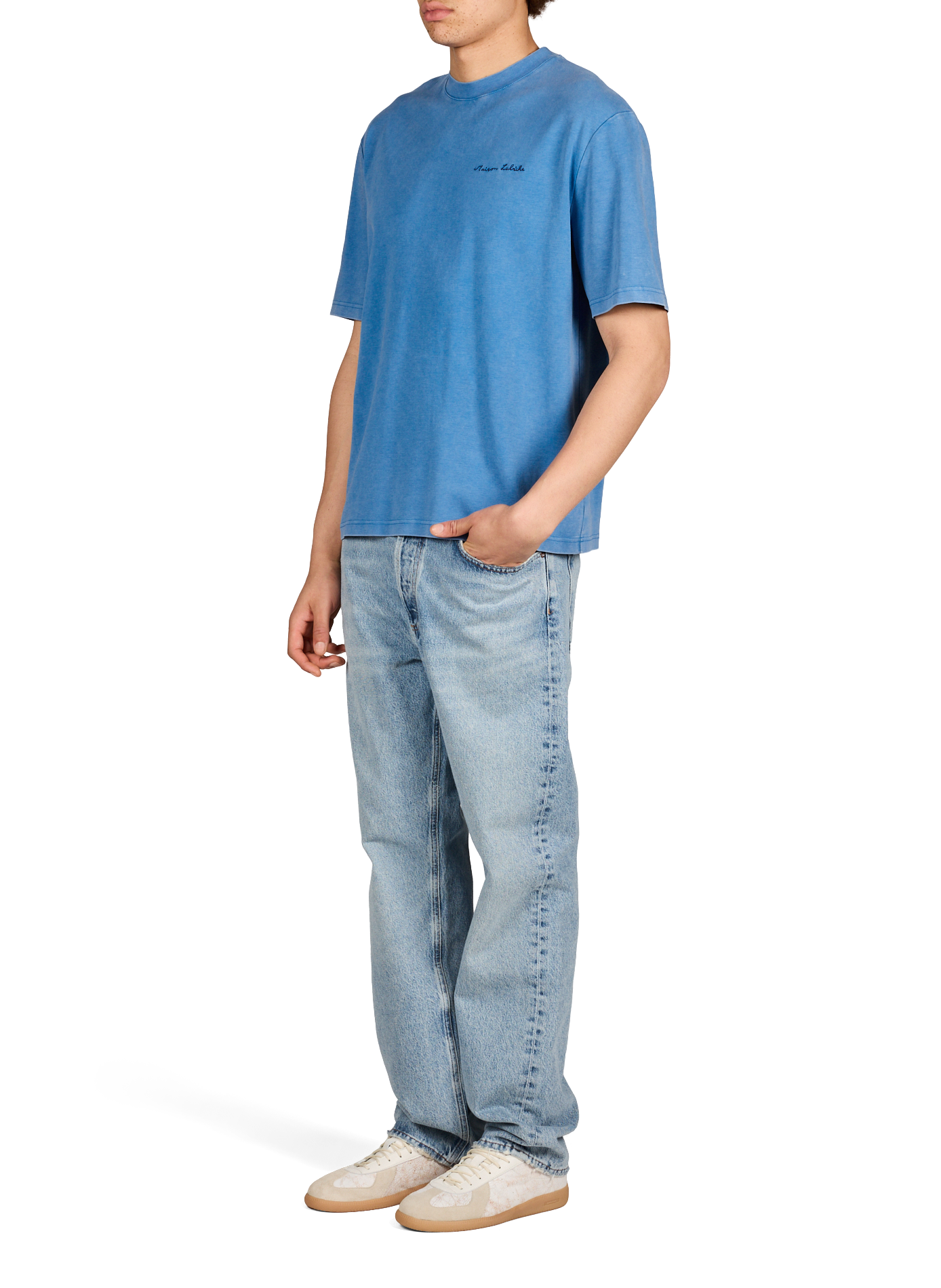 T-shirt droit Chassaigne en coton biologique MAISON LABICHE Bleu