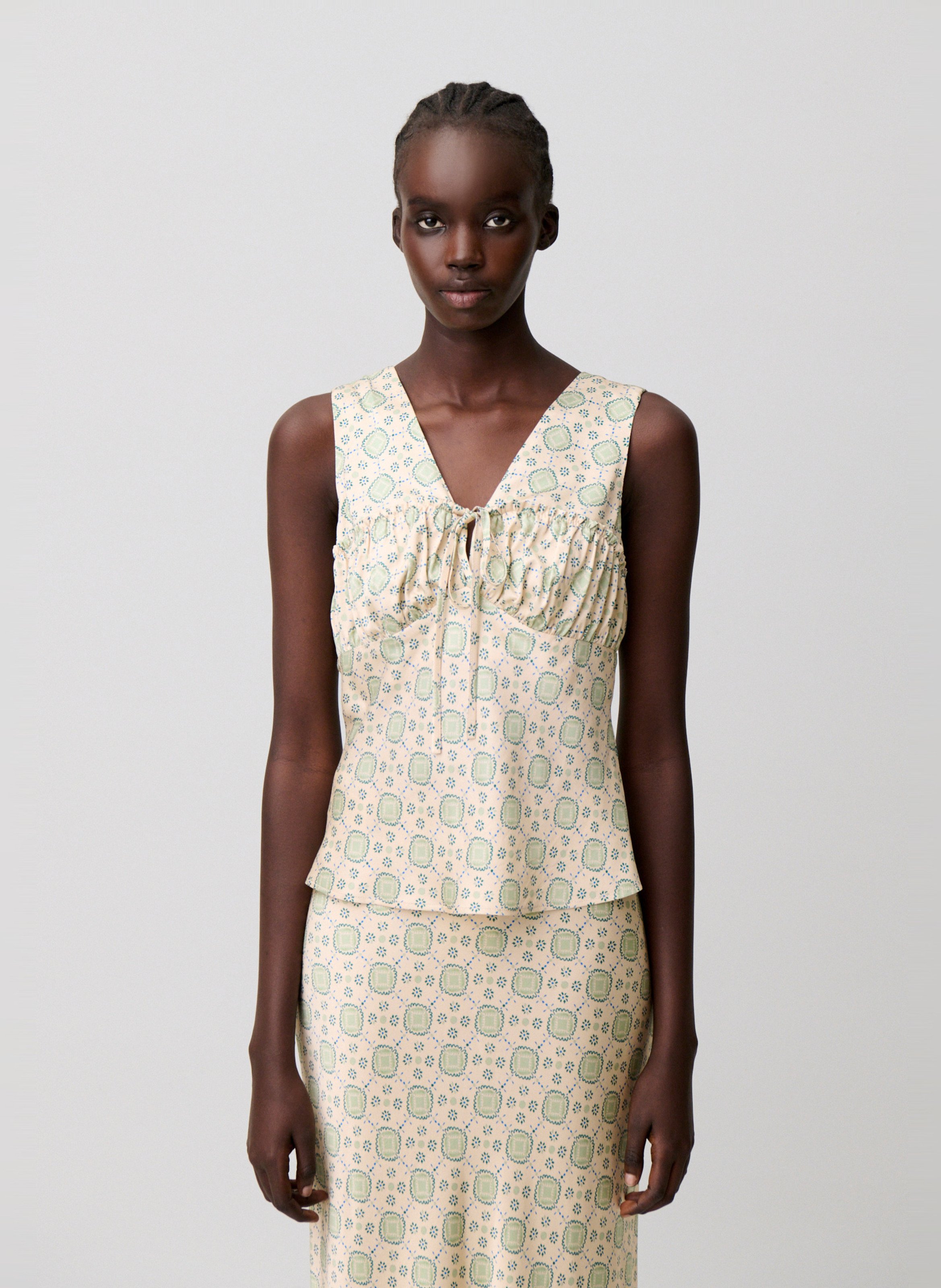 Top droit imprimé CLAUDIE PIERLOT Multicolore