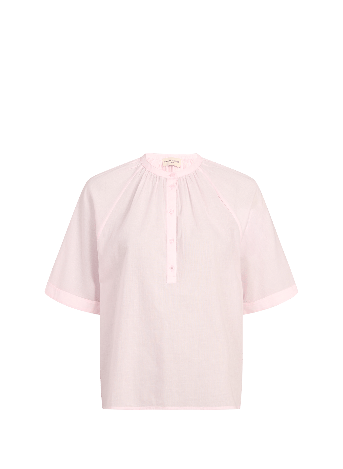 Noria top with officer collar in cotton OFFICINE GENERALE Pink