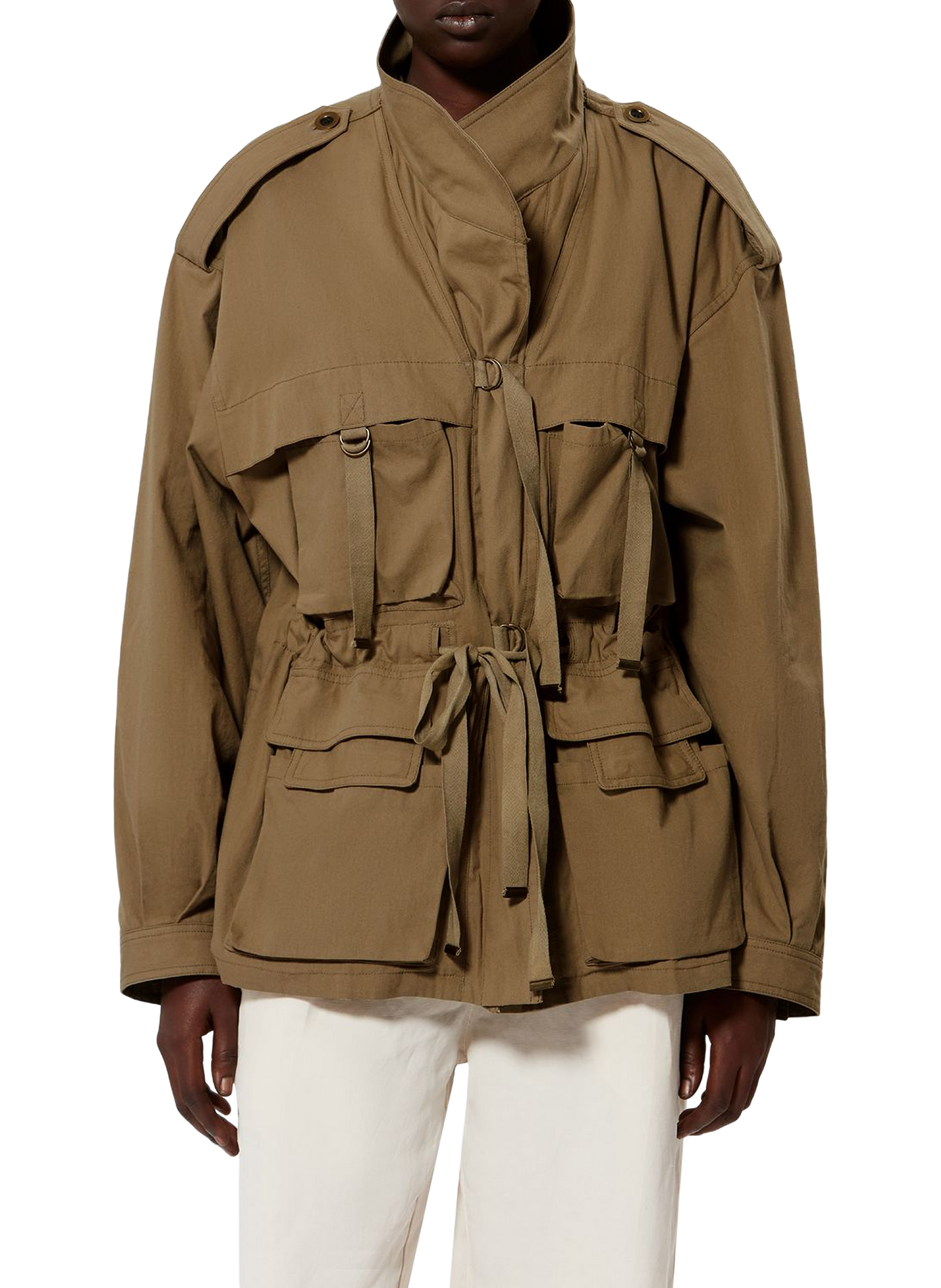 Oversized utility jacket in cotton canvas by Beriza ISABEL MARANT Khaki