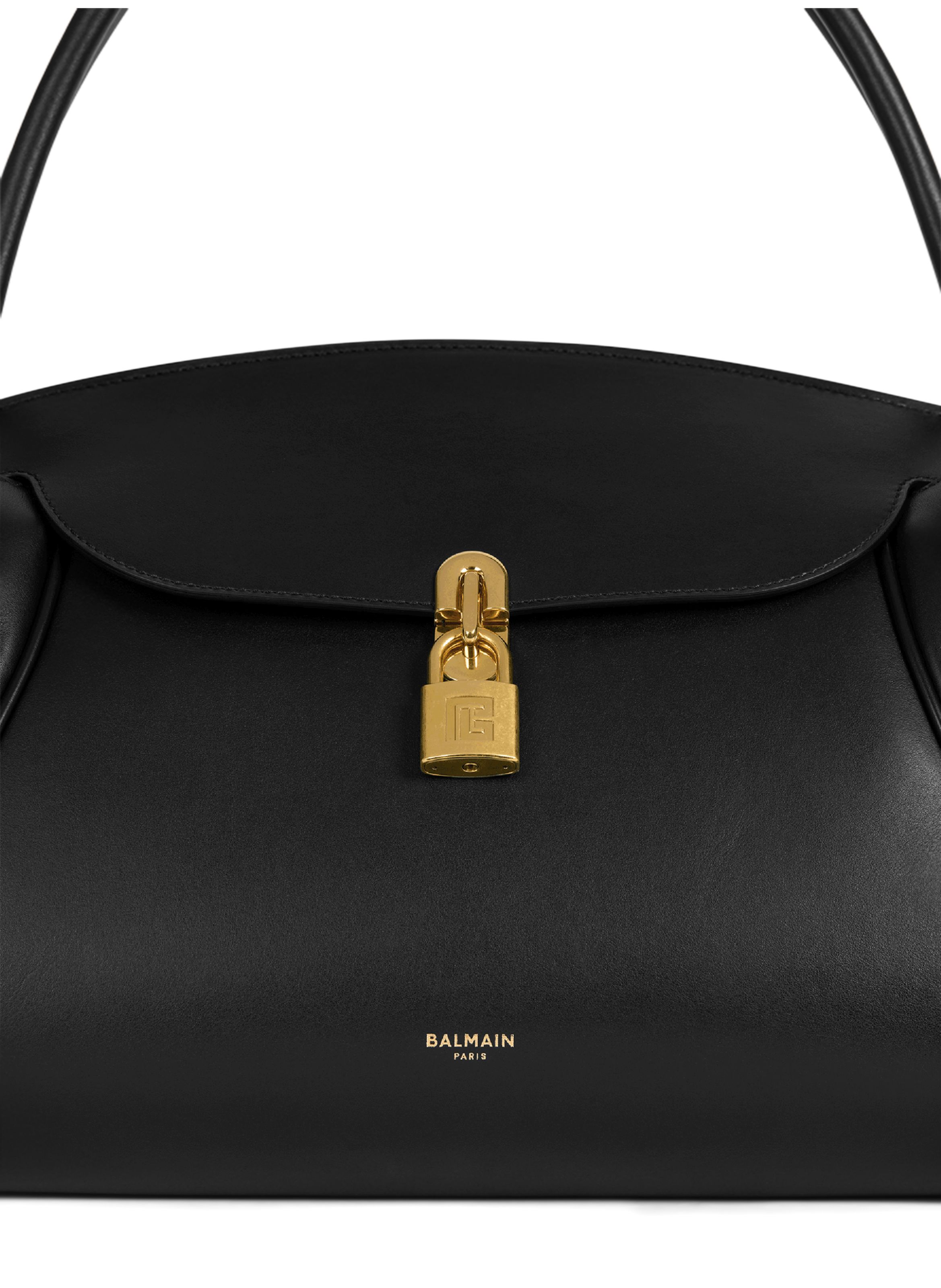 Sac pulse day medium en cuir lisse BALMAIN Noir