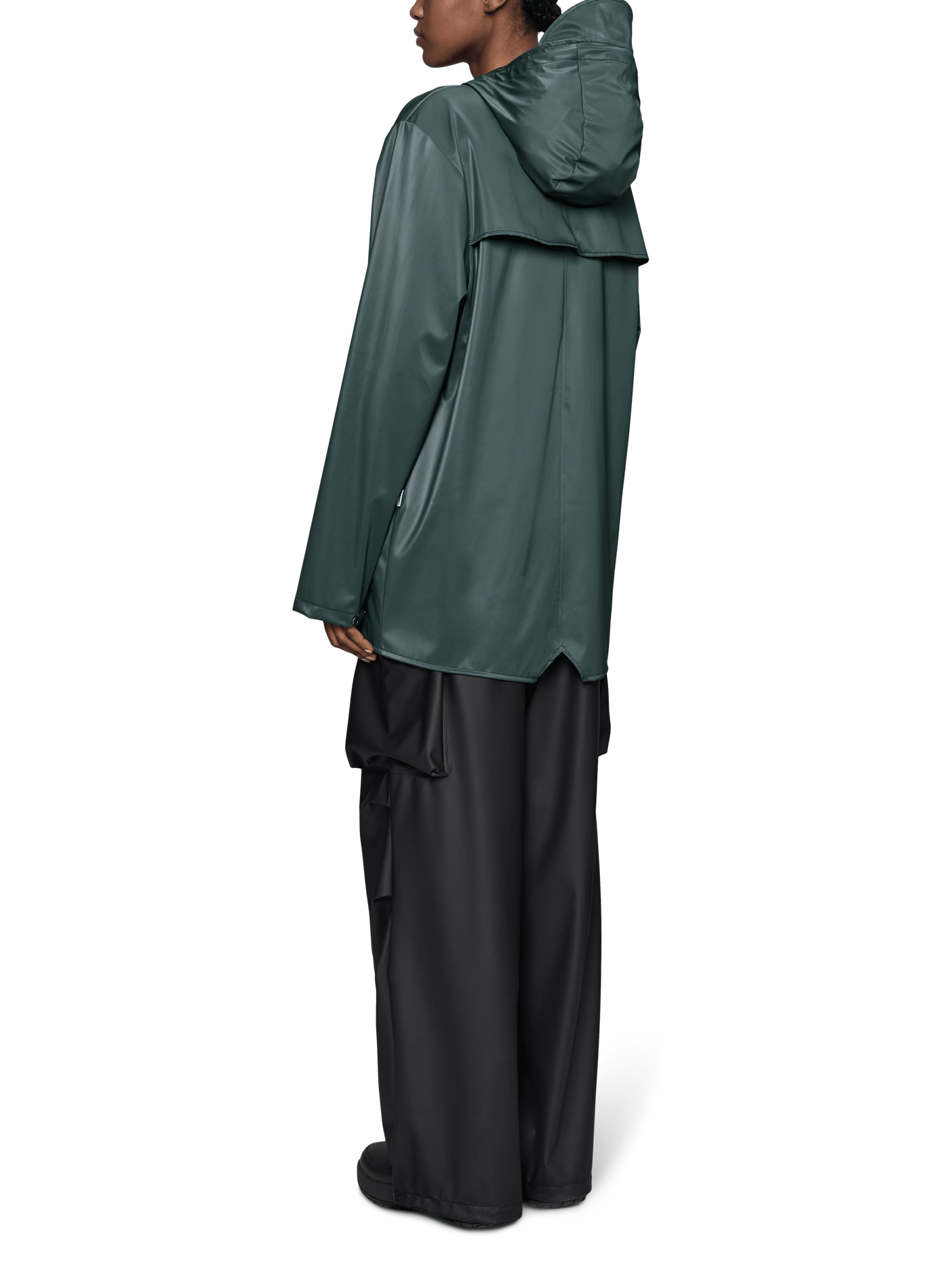 Imperméable droit à capuche RAINS Vert