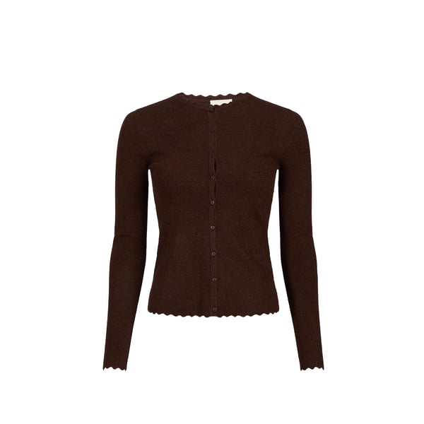 Cardigan Maud droit col rond boutonné Cardigan Maud droit col rond boutonné