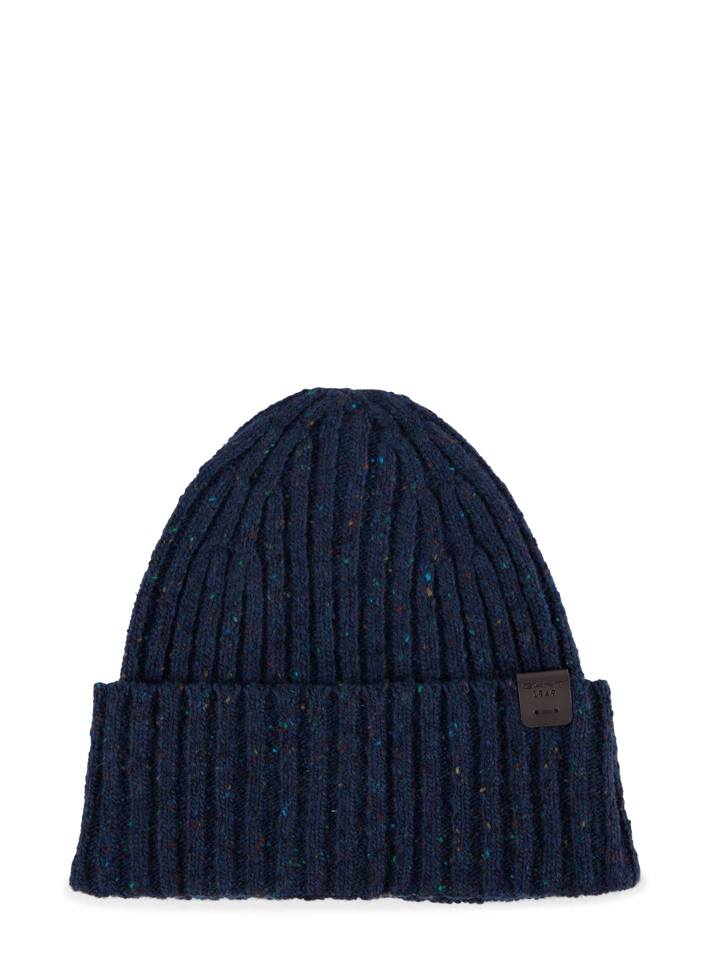 Geribbelde muts met omslag GANT Blauw