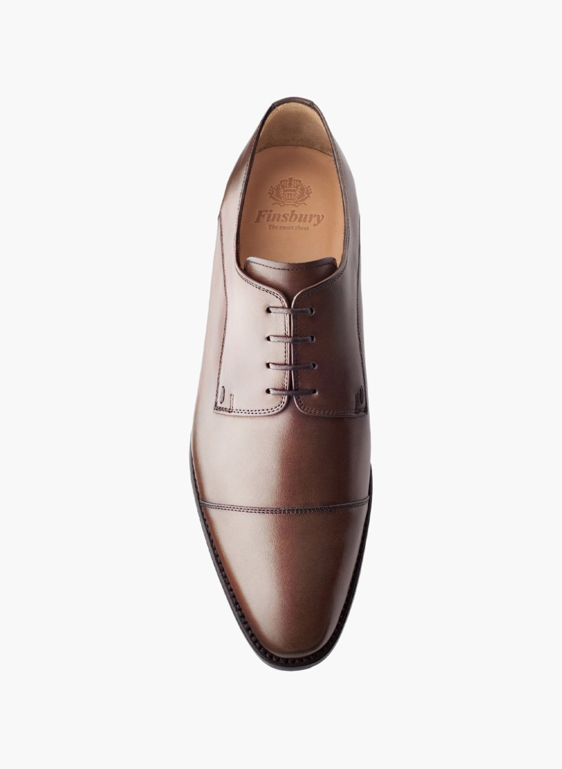 Derby cuir elvis FINSBURY Marron