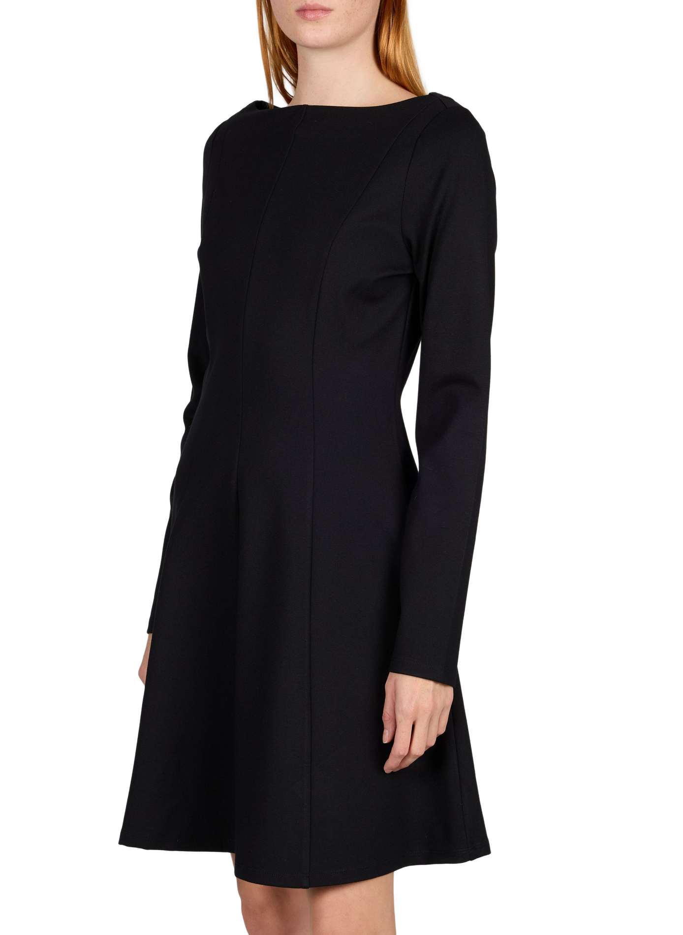 Fitted short dress with long sleeves VILA Black