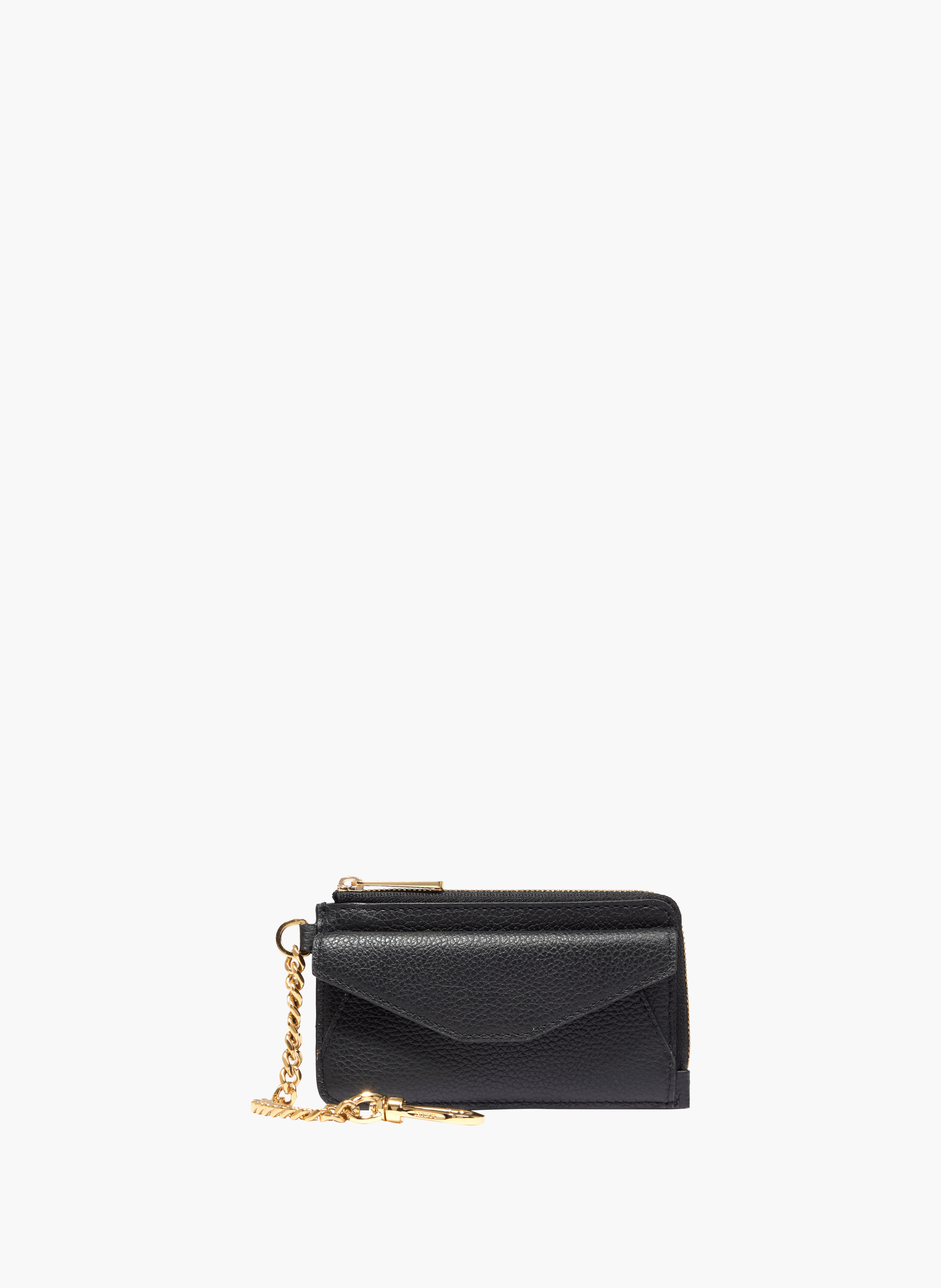Porte-cartes zippé enveloppe de lancel en cuir LANCEL Noir