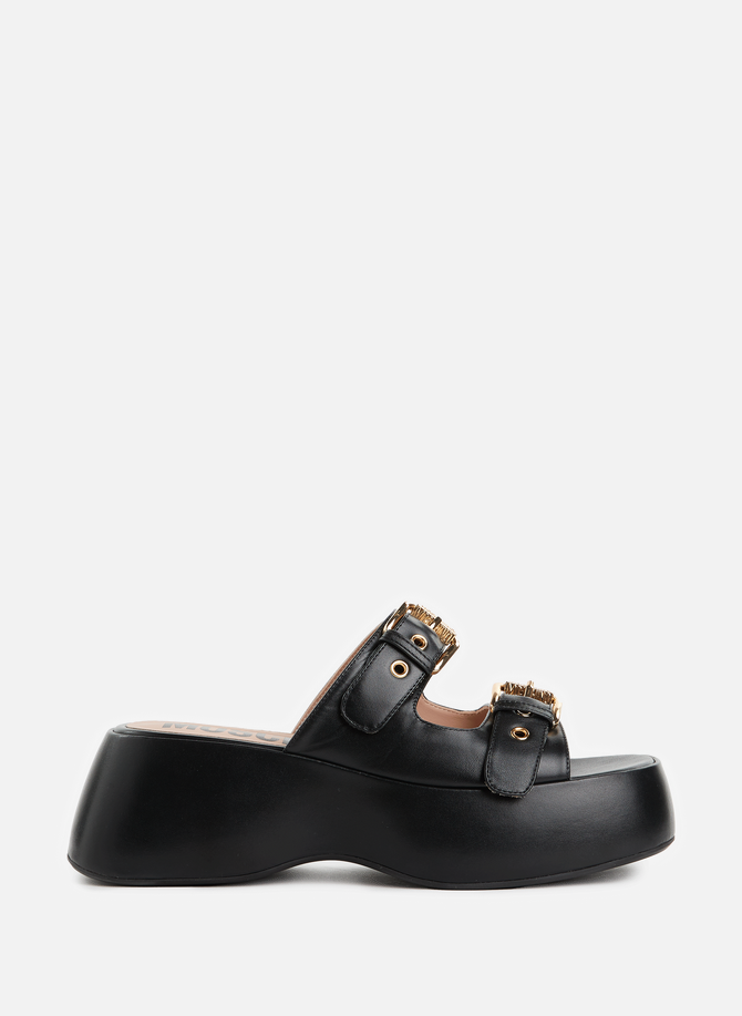 Leather mules MOSCHINO