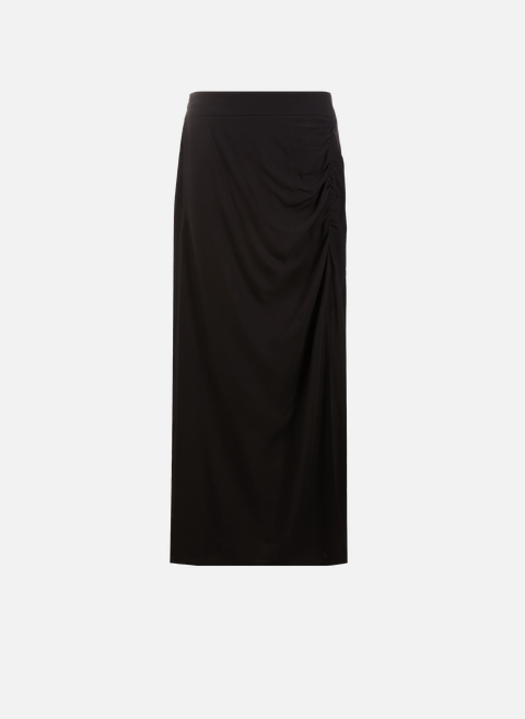 Satin skirt with slit BlackSEASON 1865 