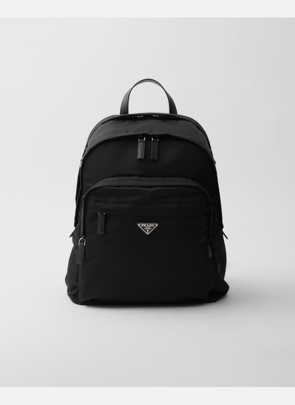 Sac à dos en re-nylon et cuir saffiano Noir by PRADA PRADA Sac à dos en re-nylon et cuir saffiano Noir