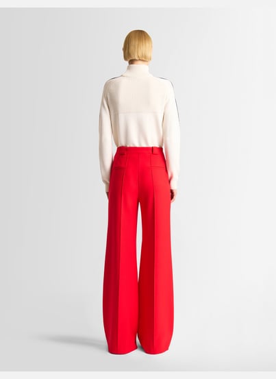 Pantalon ample rouge sale