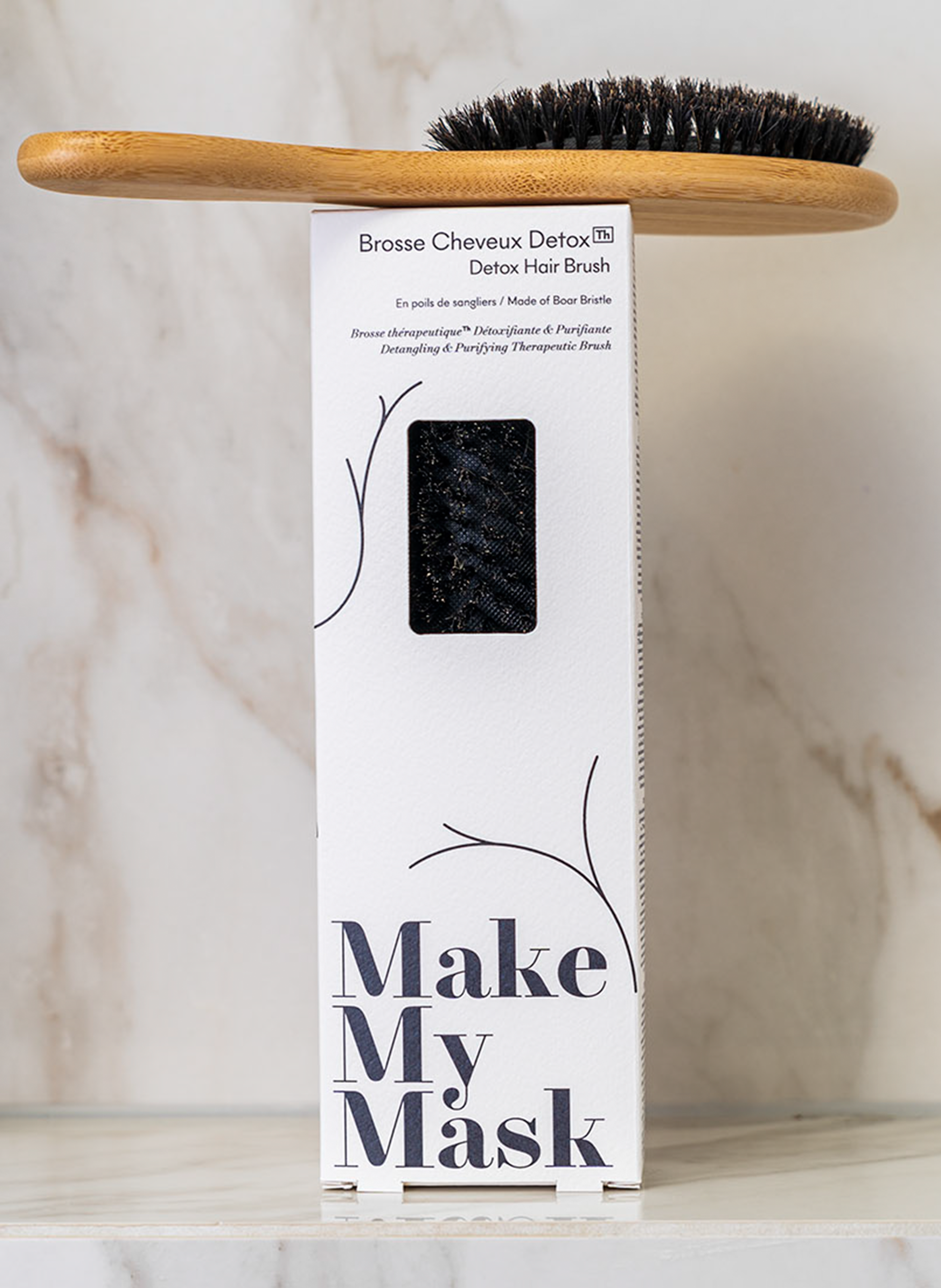 Detox boar bristle brush MAKE MY MASK No color