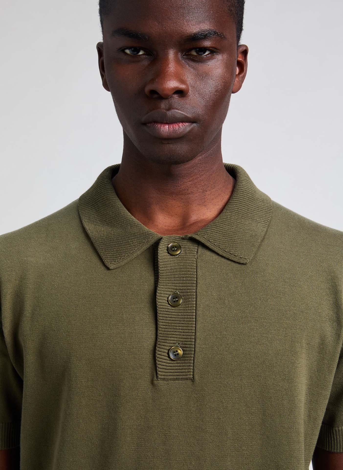 Polo en coton Dolo AU PRINTEMPS PARIS Kaki