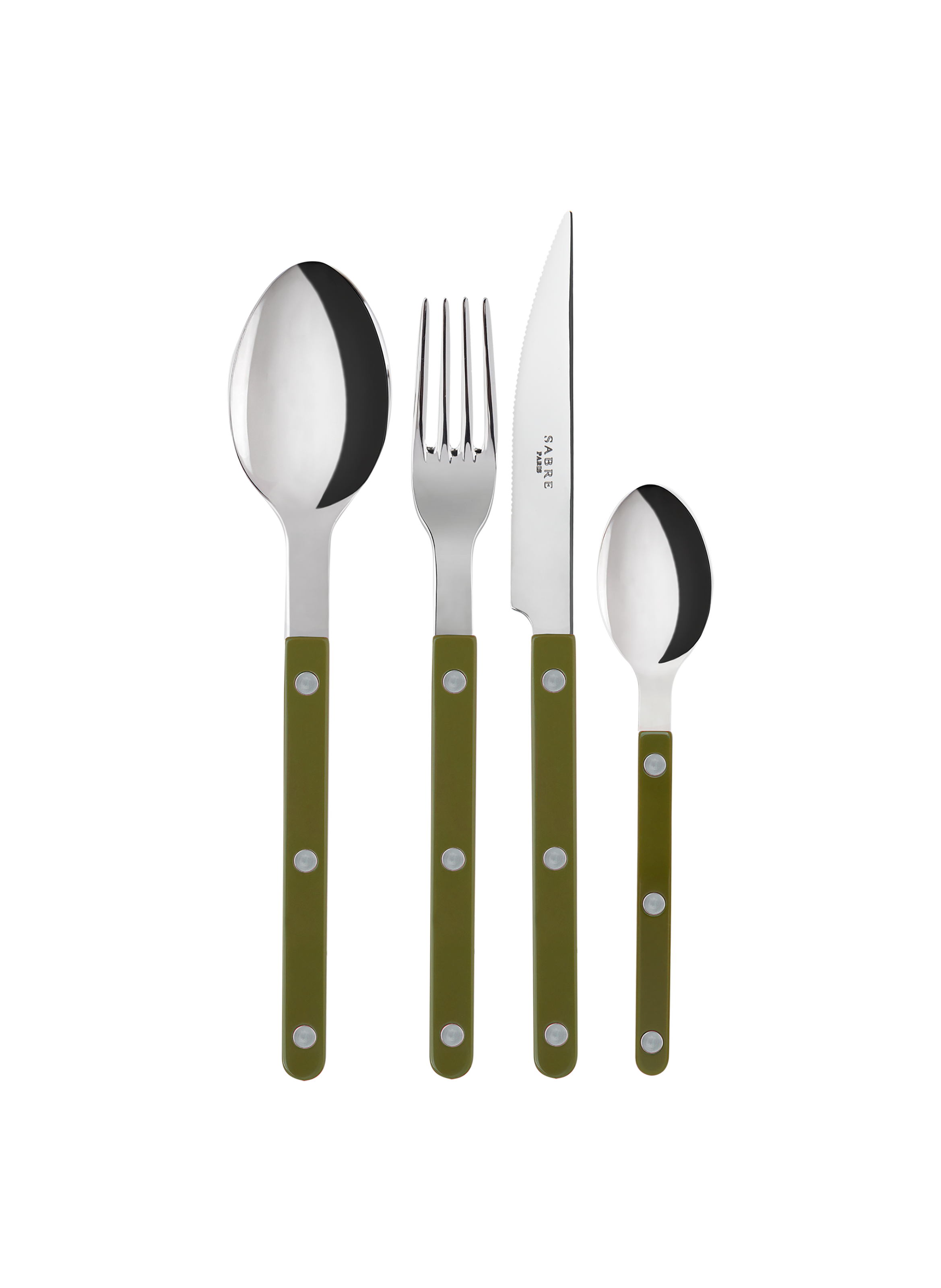 Set de 4 couverts de table, bistrot SABRE PARIS Vert