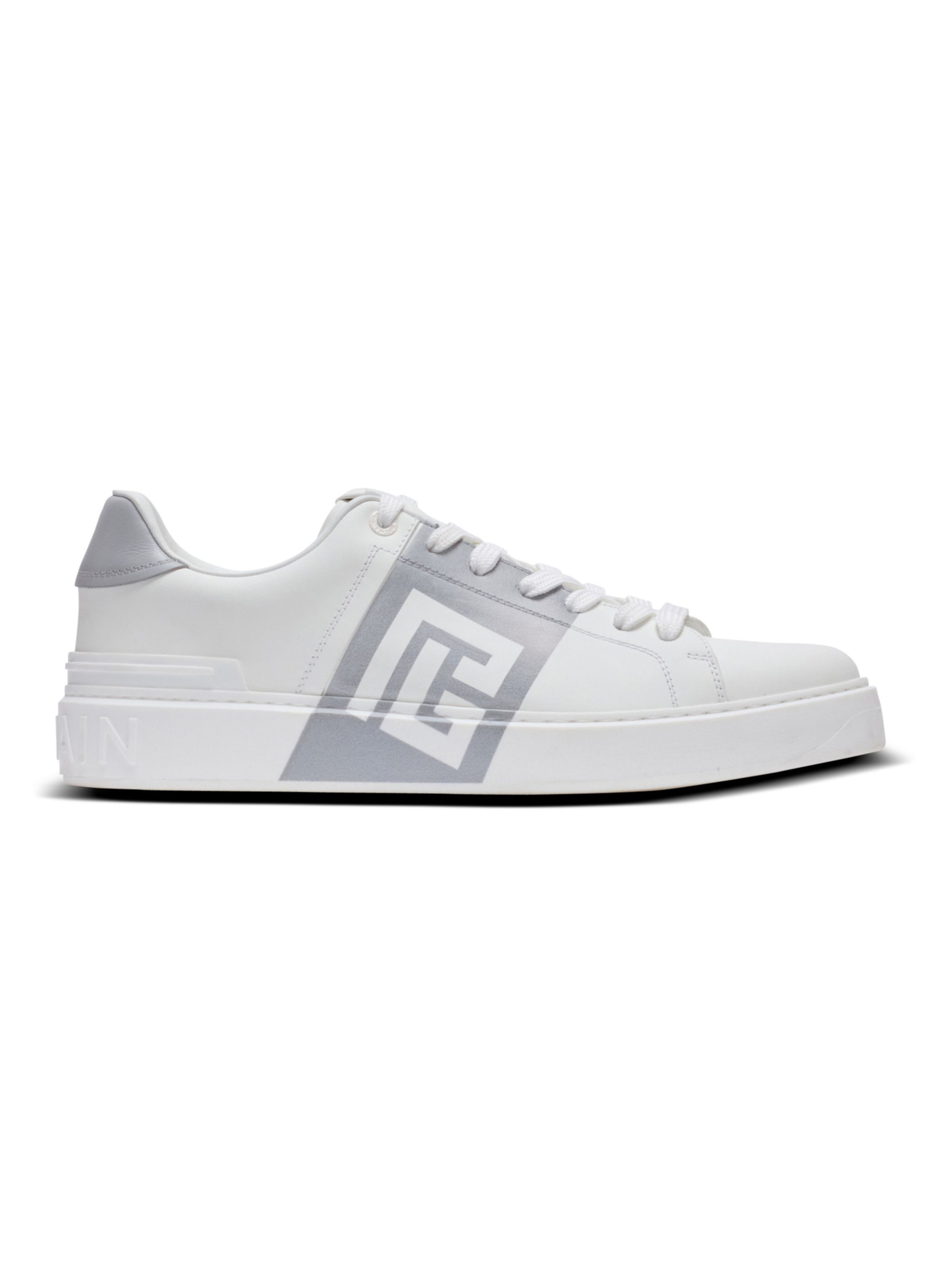 BALMAIN Baskets b-court en cuir de veau Blanc