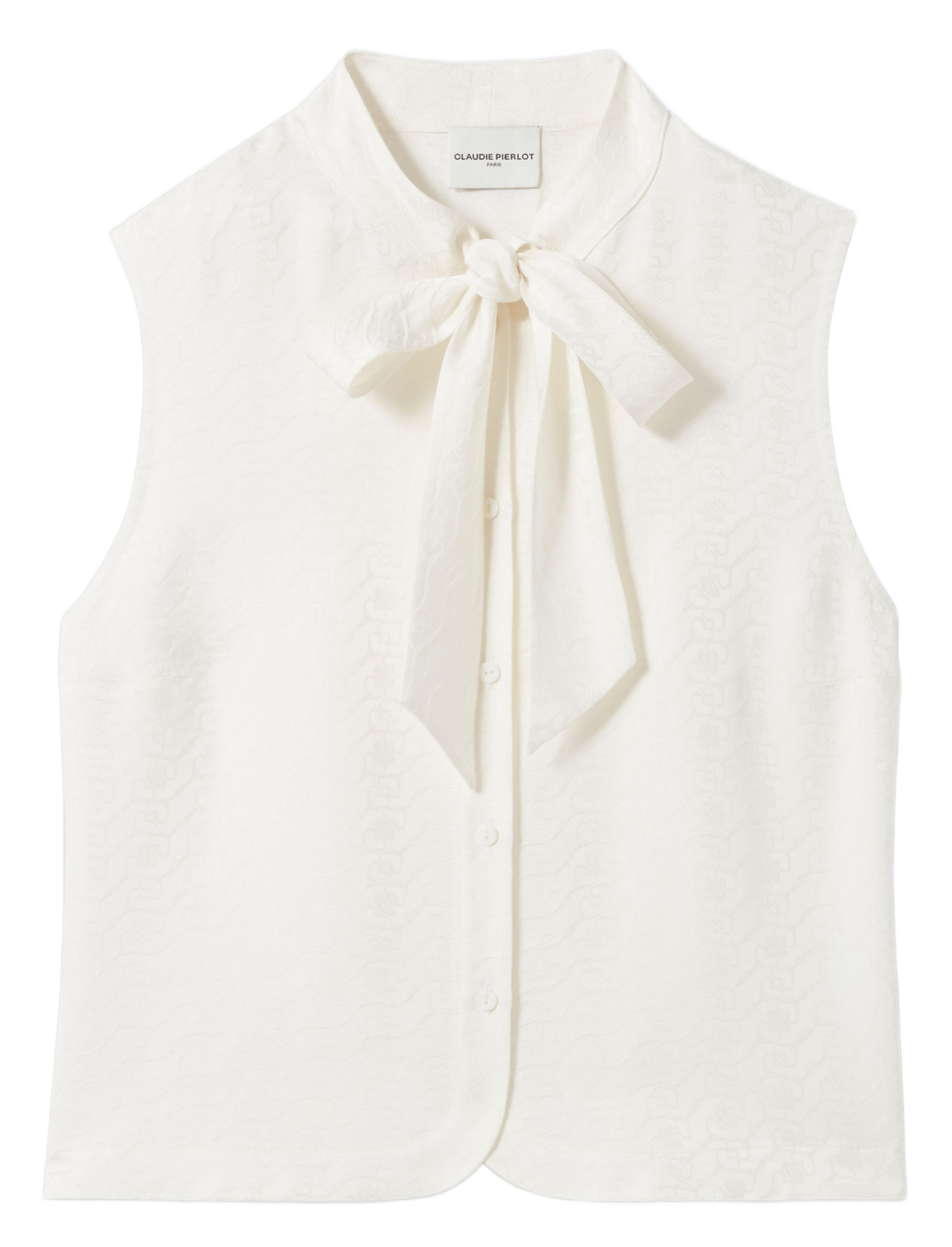 Chemise ajustée col lavallière bertinabis CLAUDIE PIERLOT Beige