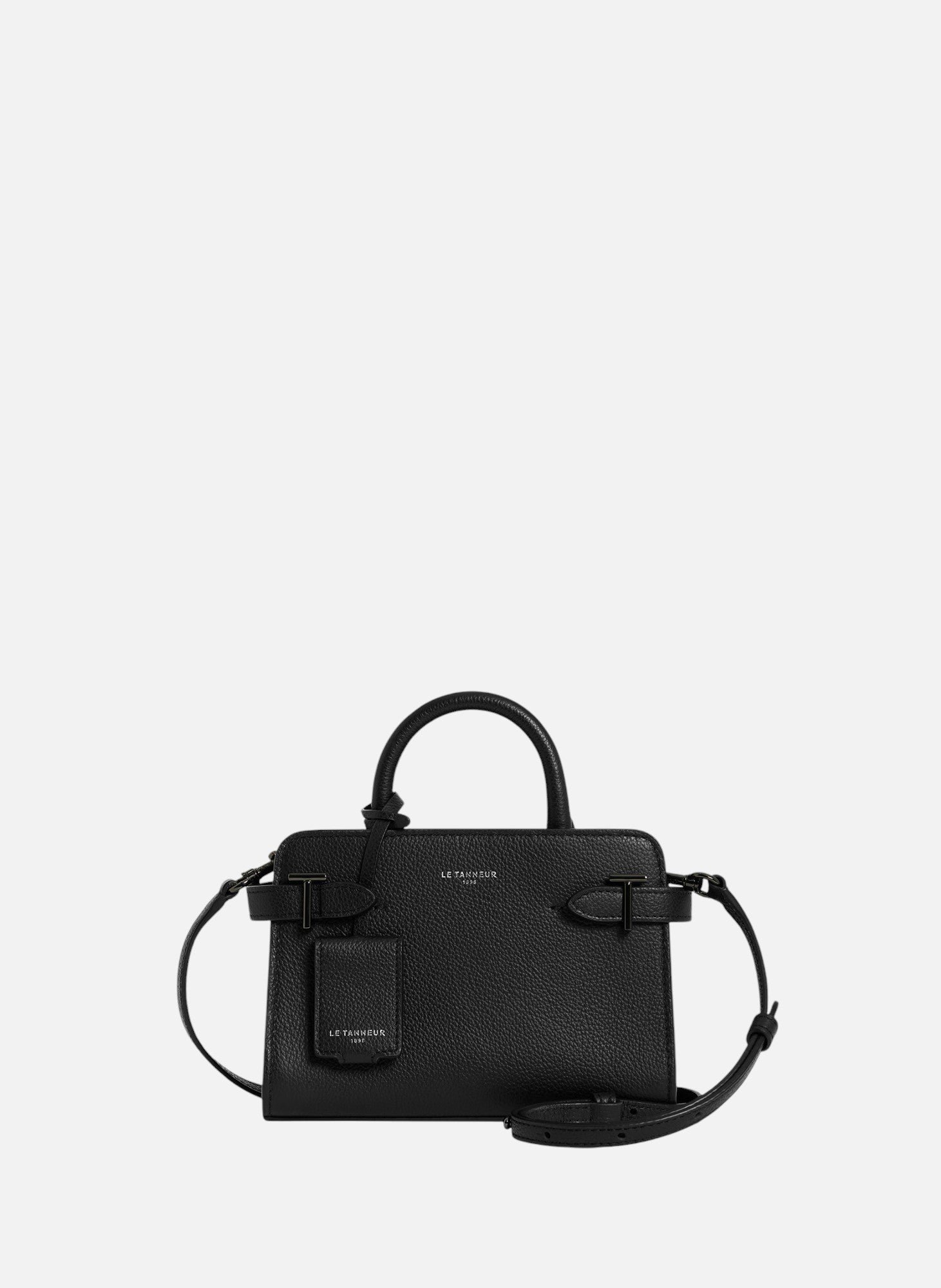 Mini sac à main emilie en cuir grainé Noir Le tanneur Femme