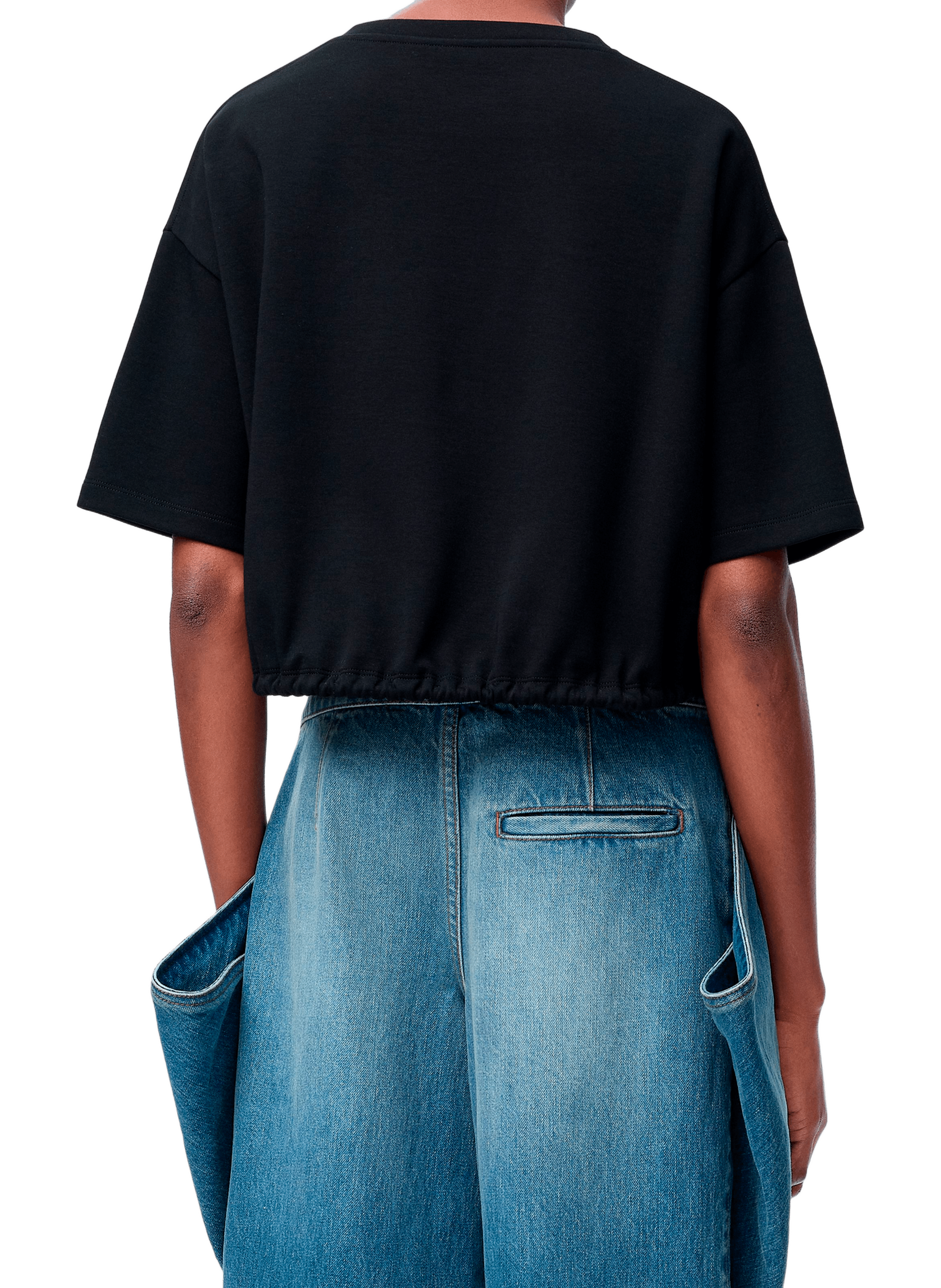 Short balloon cotton T-shirt LOEWE Black